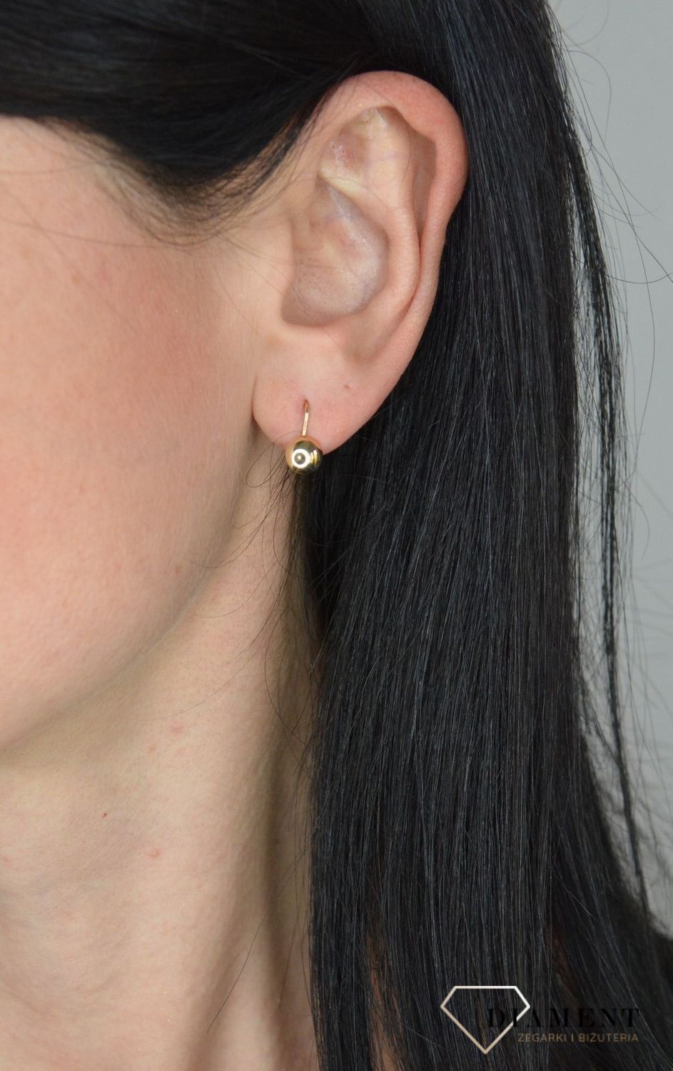 Złote kolczyki dla dziewczynki gładkie kółka DIA-KLC-4406-585.jpg