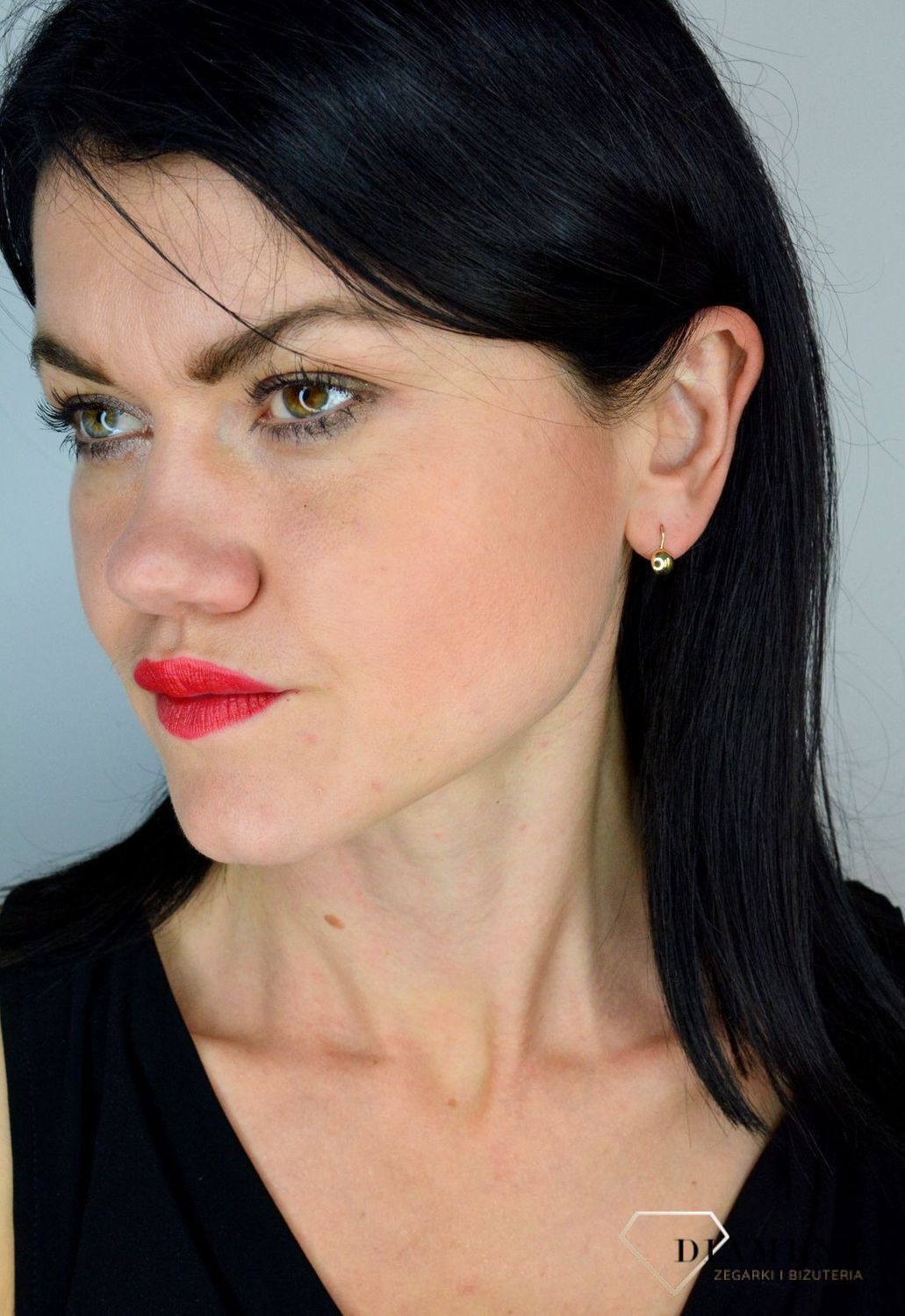 Złote kolczyki dla dziewczynki gładkie kółka DIA-KLC-4406-585.jpg