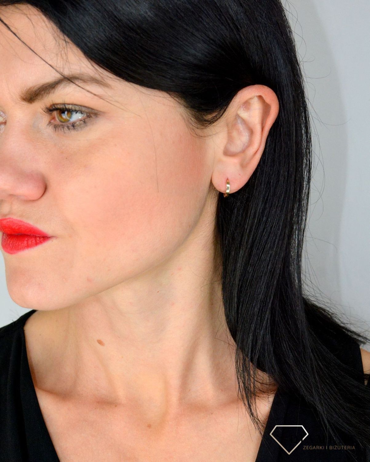 Złote kolczyki dla dziewczynki gładkie małe kółka DIA-KLC-4416-585.jpg