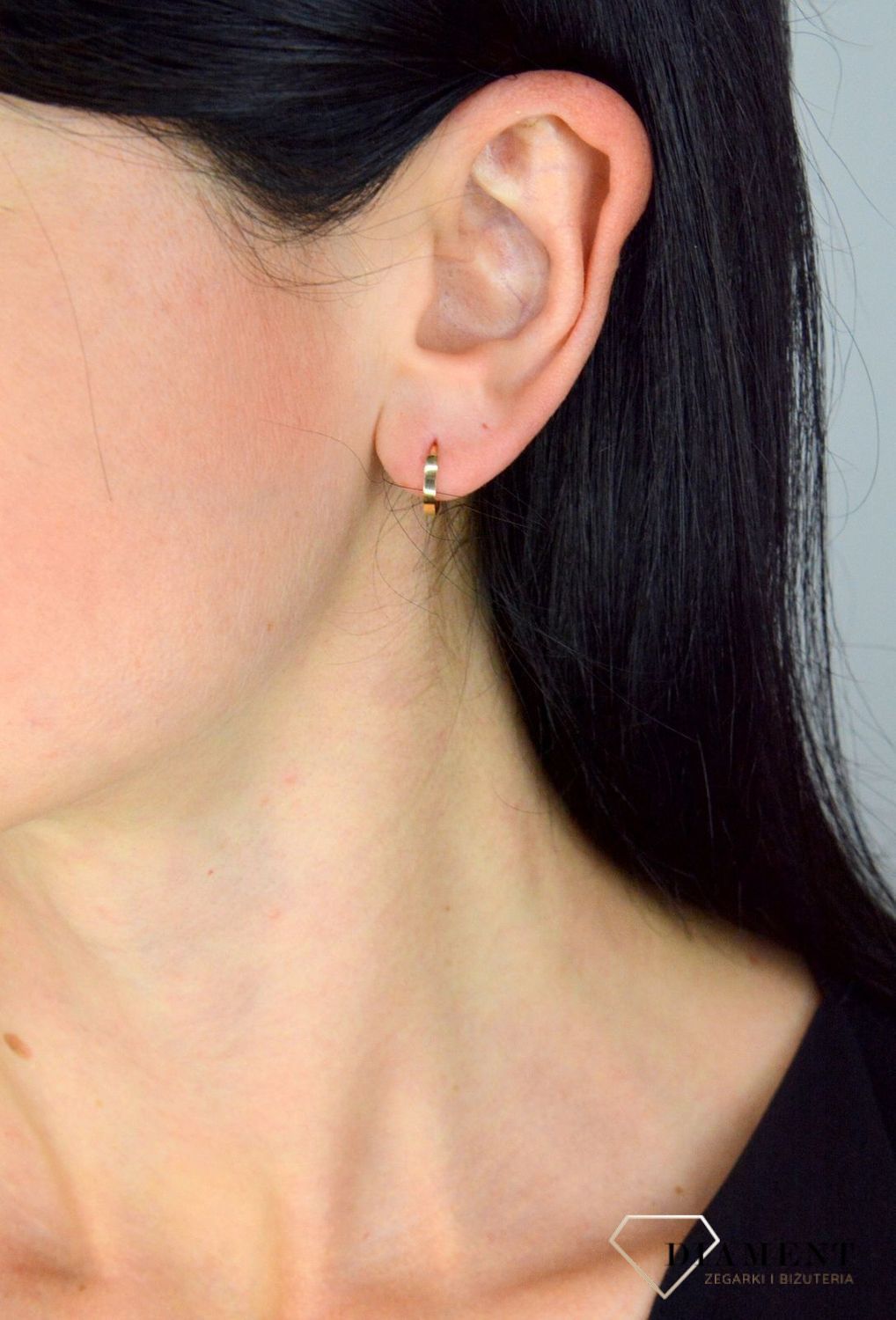 Złote kolczyki dla dziewczynki gładkie małe kółka DIA-KLC-4416-585.jpg