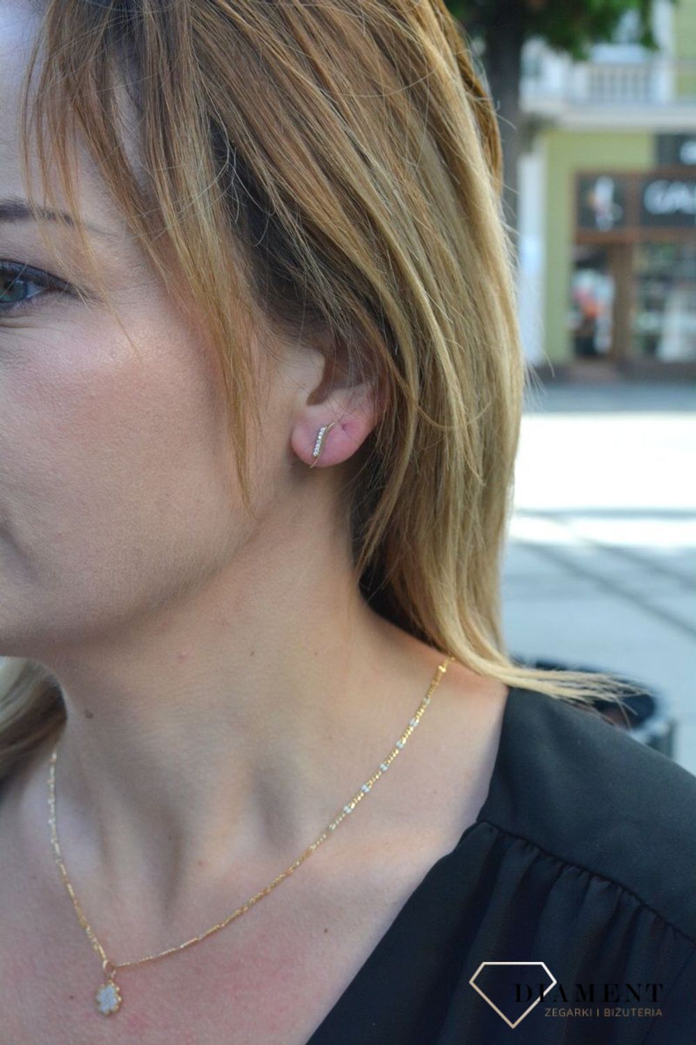 Złote kolczyki damskie 'Delikatne fale nieba' DIA-KLC-4430-585.png