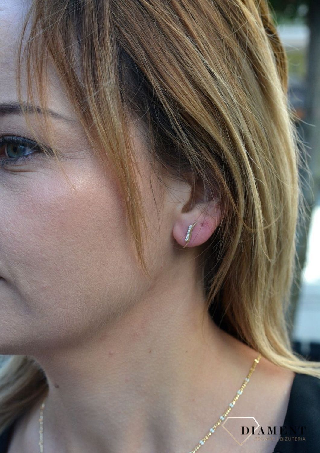 Złote kolczyki damskie 'Delikatne fale nieba' DIA-KLC-4430-585.png