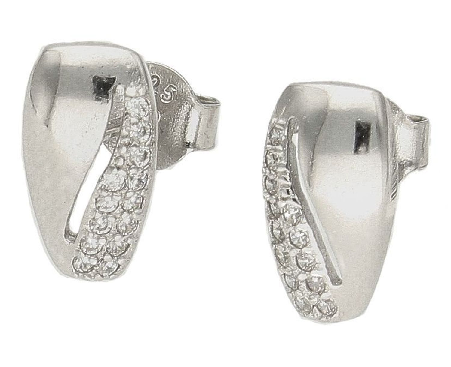 Kolczyki damskie  Błyszczące ziarno kawy  DIA-KLC-4671-925  Srebrne kolczyki zapinane na ponadczasowe zapięcie typu sztyft, zostały wykonane z najwyższej jakości srebra próby 925. Idealny pomysł na prezent..jpg