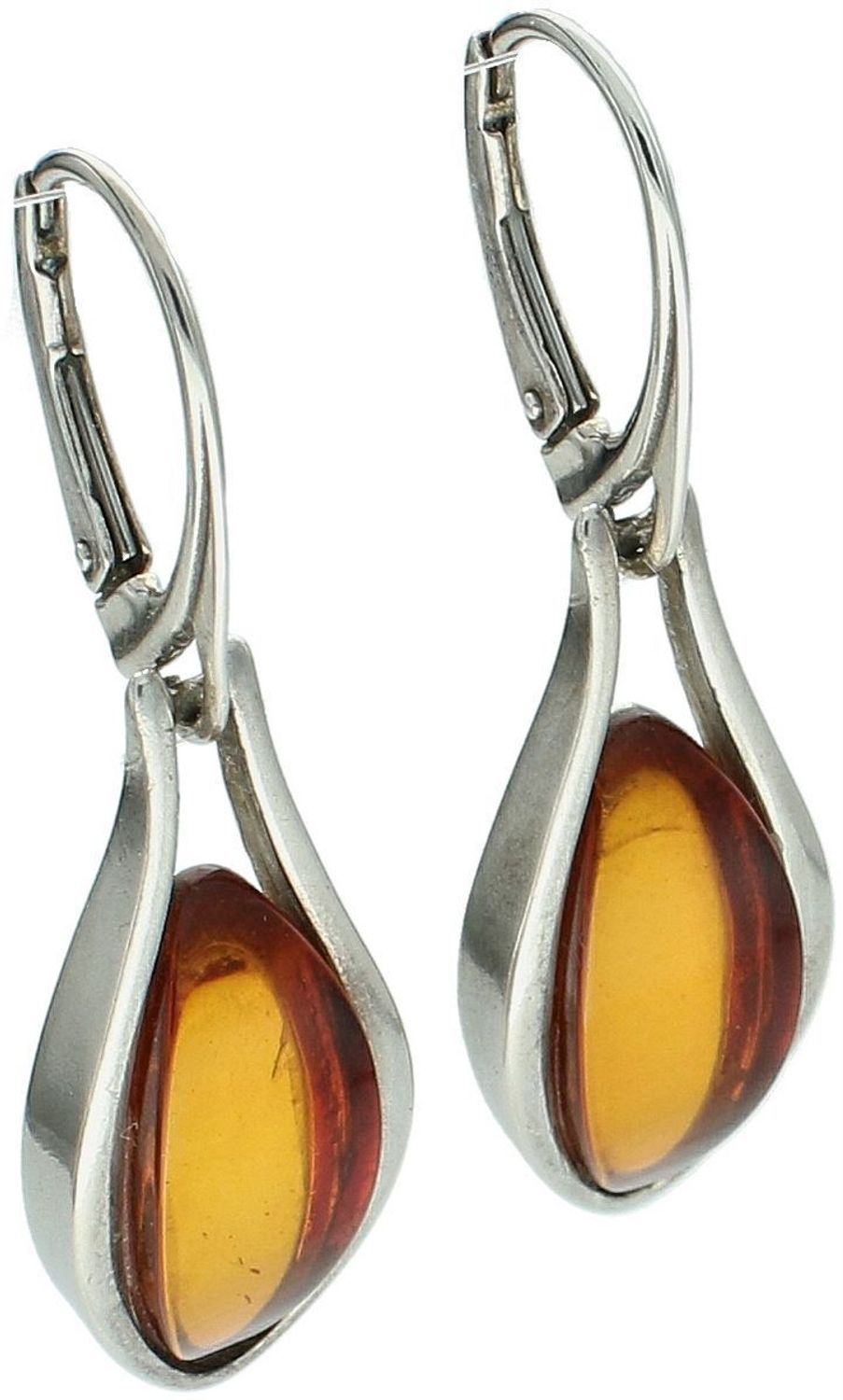 Eleganckie kolczyki srebrne z naturalnym bursztynem bałtyckim. Długość 4 cm, zapięcie angielskie. Klasyka w nowoczesnym wydaniu – biżuteria z duszą natury.1.jpg