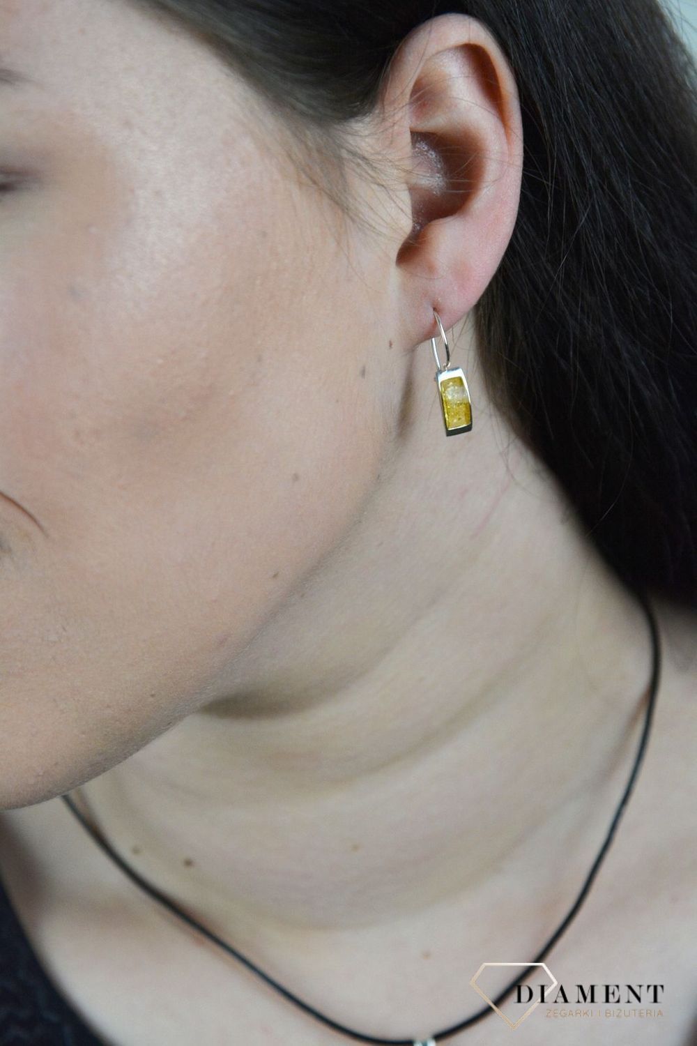 Kolczyki srebrne wiszące bursztyn bałtycki o niepowtarzalnym złotym odcieniu DIA-KLC-4700-925.jpg