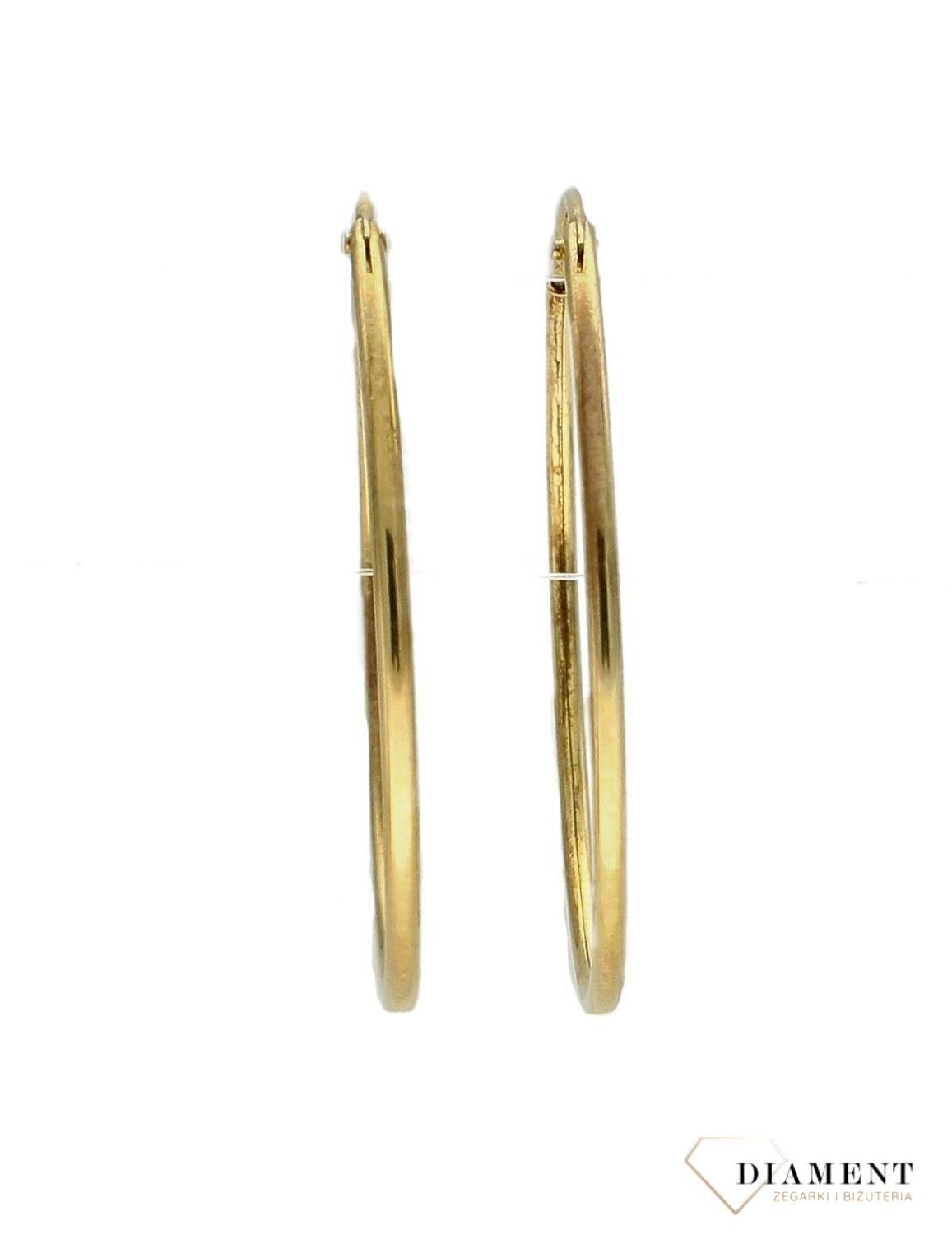 Kolczyki srebrne koła w kolorze złota 3 cm DIA-KLC-4756-925 (2).jpg