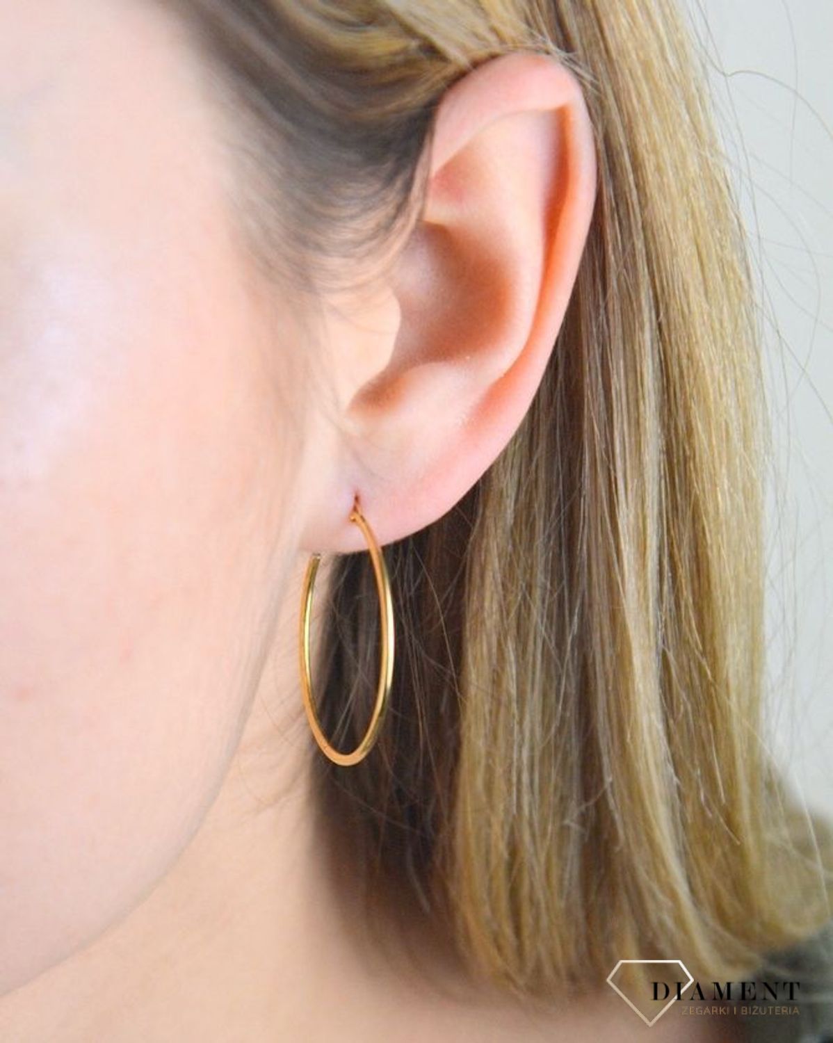 Kolczyki srebrne koła w kolorze złota 3 cm DIA-KLC-4756-925 (2).jpg