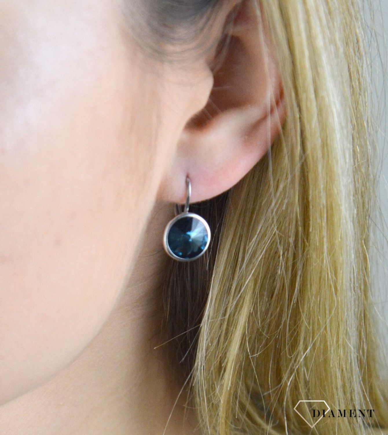Kolczyki srebrne Swarovski granatowe DIA-KLC-4761-925.jpg