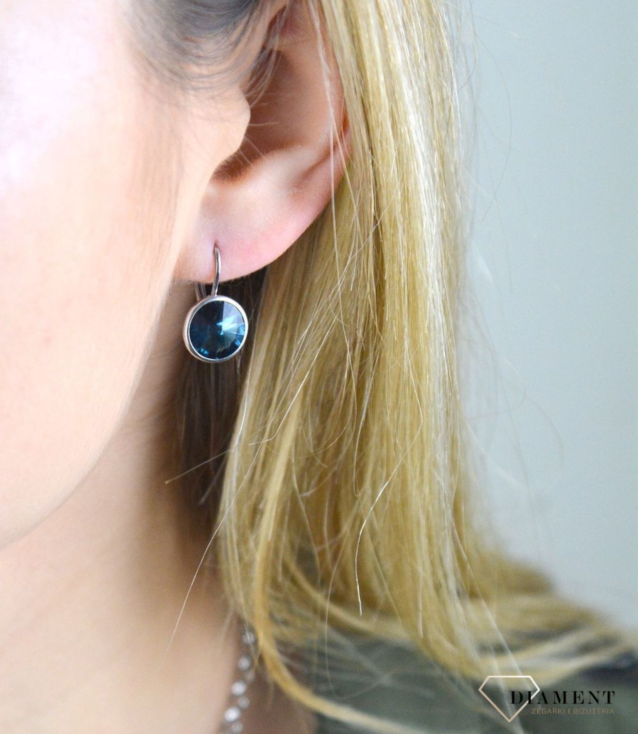 Kolczyki srebrne Swarovski granatowe DIA-KLC-4761-925.jpg