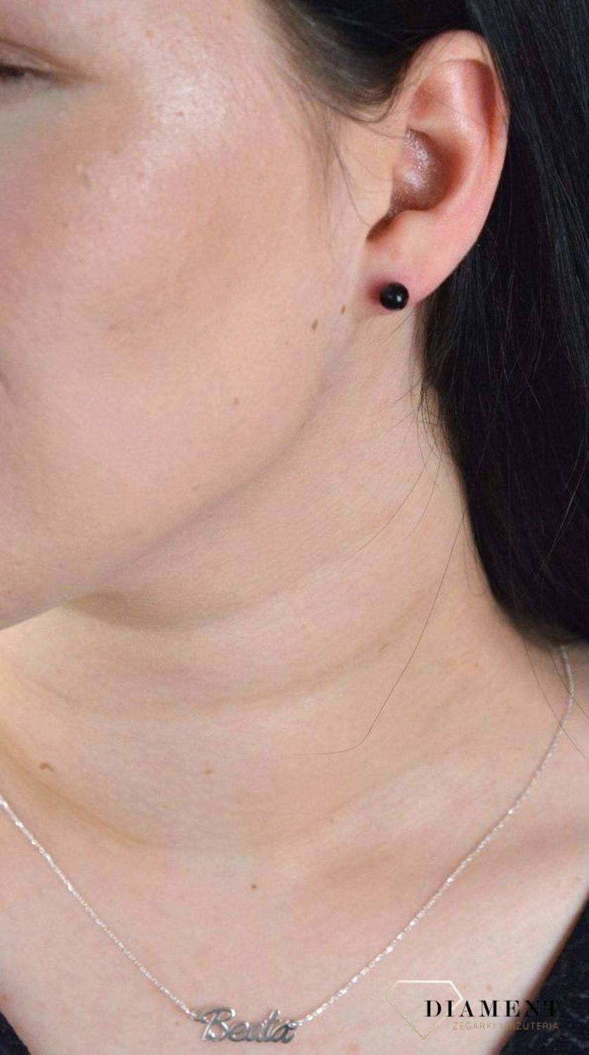 Srebrne kolczyki czarne kulki przy uchu DIA-KLC-4770-925.jpg