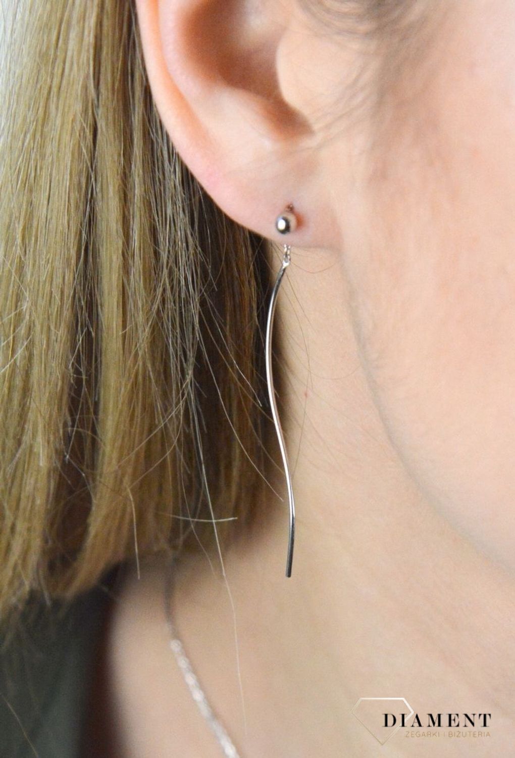Srebrne przeciągane kolczyki kuleczki 925 DIA-KLC-4771-925.jpg