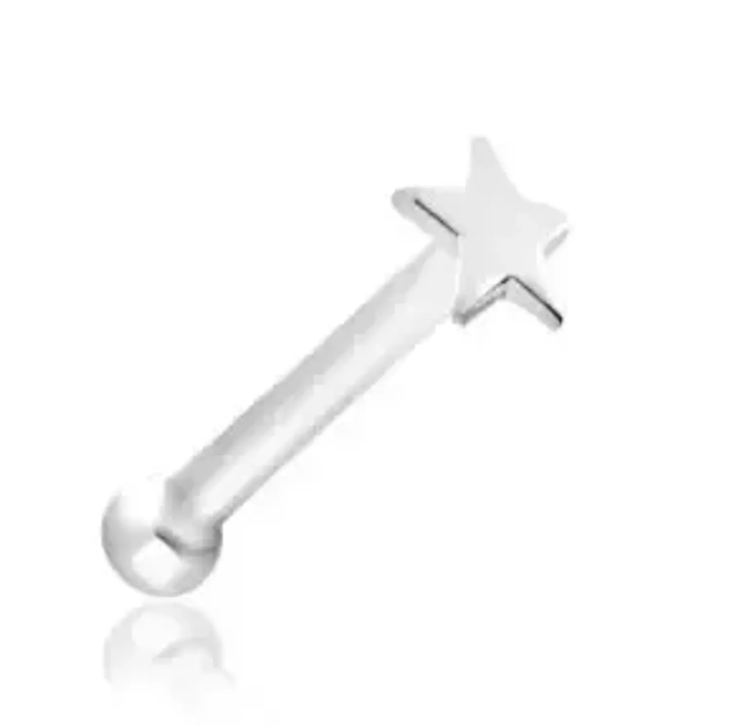 prosty-kolczyk-do-nosa-gwiazdka-Srebrny damski kolczyk do nosa gwiazdka próby 925 DIA-KLC-4778-925.webp