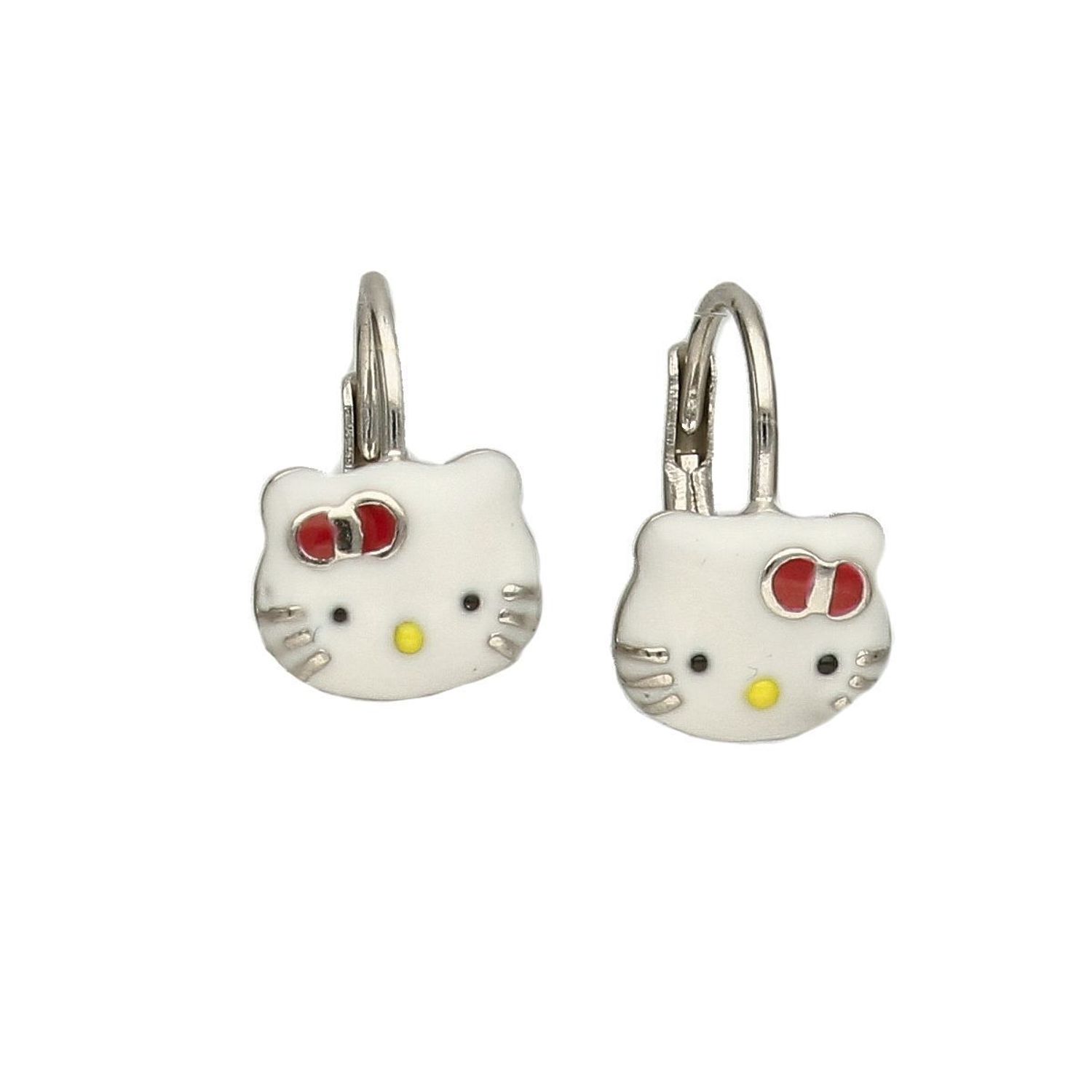 Srebrne kolczyki dla dziewczynki Hello Kitty DIA-KLC-4789-925.jpg