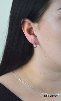 Srebrne kolczyki małe dla dziewczynki kolorowe Hello Kitty DIA-KLC-4790-925. Dziecięce kolczyki Hello Kitty kotki. Kolczyki Hell (3).JPG