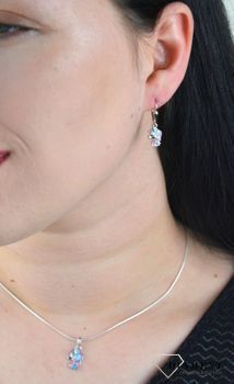Srebrne kolczyki dziecięce jednorożce z niebiesko-różową Emalią DIA-KLC-4794-925. To wymarzony prezent dla każdej miłzki koni i jednorożców (2).JPG
