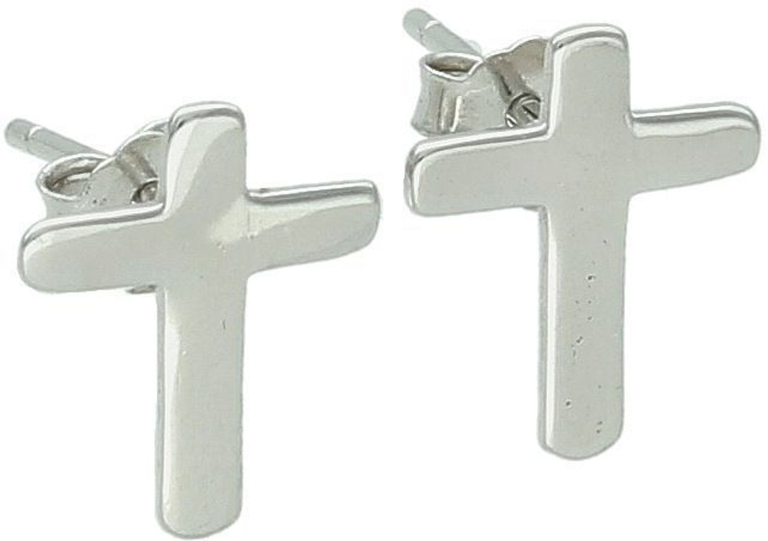 Srebrne kolczyki celebrytka gładki krzyżyk – srebro 925, dla młodzieży.jpg