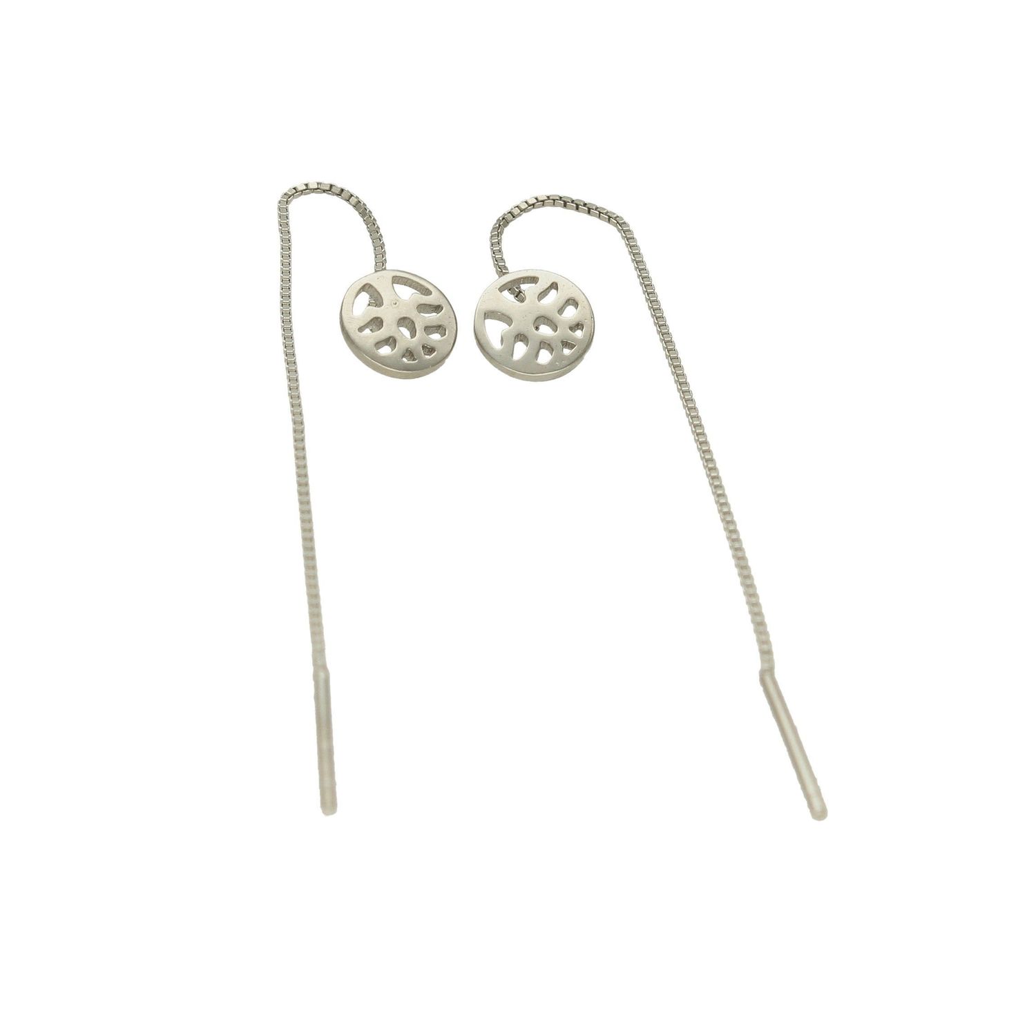 Srebrne kolczyki damskie przeciągane  DIA-KLC-51171-925. Kolczyki zostały wykonane z najwyższej jakości srebra próby 925. Wygodne kolczyki bez zapięcia, przekładane. Idealne kolczyki na prezent.jpg