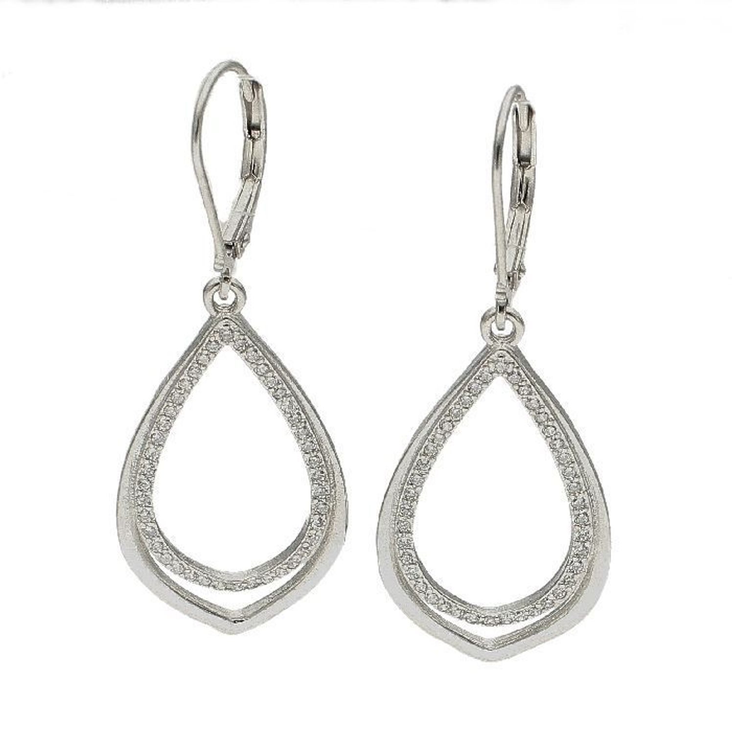 Srebrne kolczyki wiszące 'Łezki z cyrkoniami' DIA-KLC-52651-925. Srebrne kolczyki wiszące w kształcie łezki. Delikatne kolczyki wykonane z najwyższej jakości srebrna próby 925 wyglądają bardzo elegancko. Kolczyki z cyrkoniami.jpg