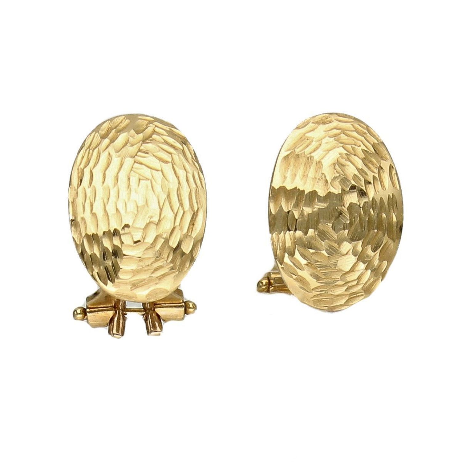 Złote kolczyki grawerowane blaszki o ponadczasowym kształcie DIA-KLC-5314-585.jpg