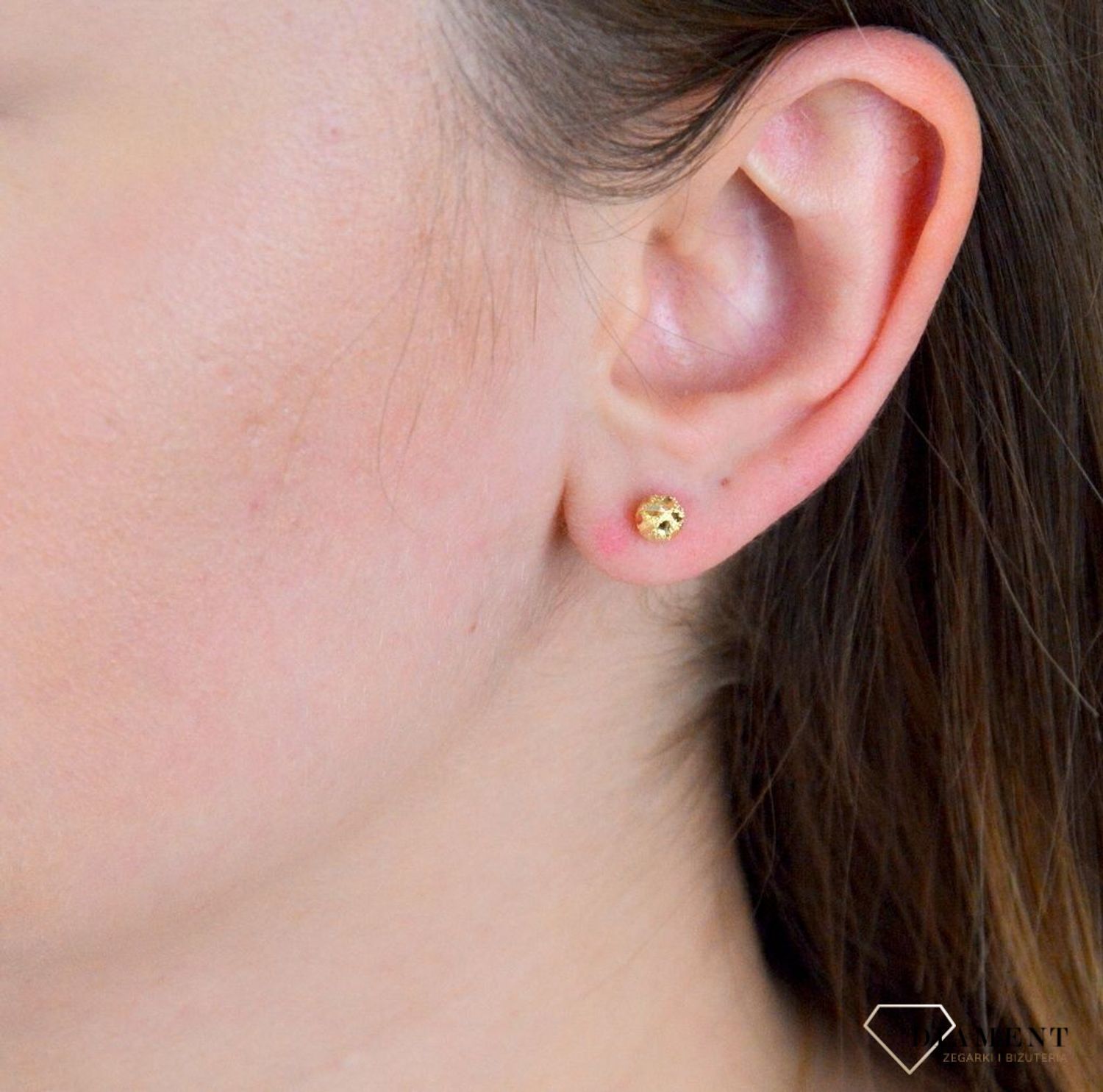 Złote kolczyki 585 grawerowane kulki DIA-KLC-5362-585.jpg