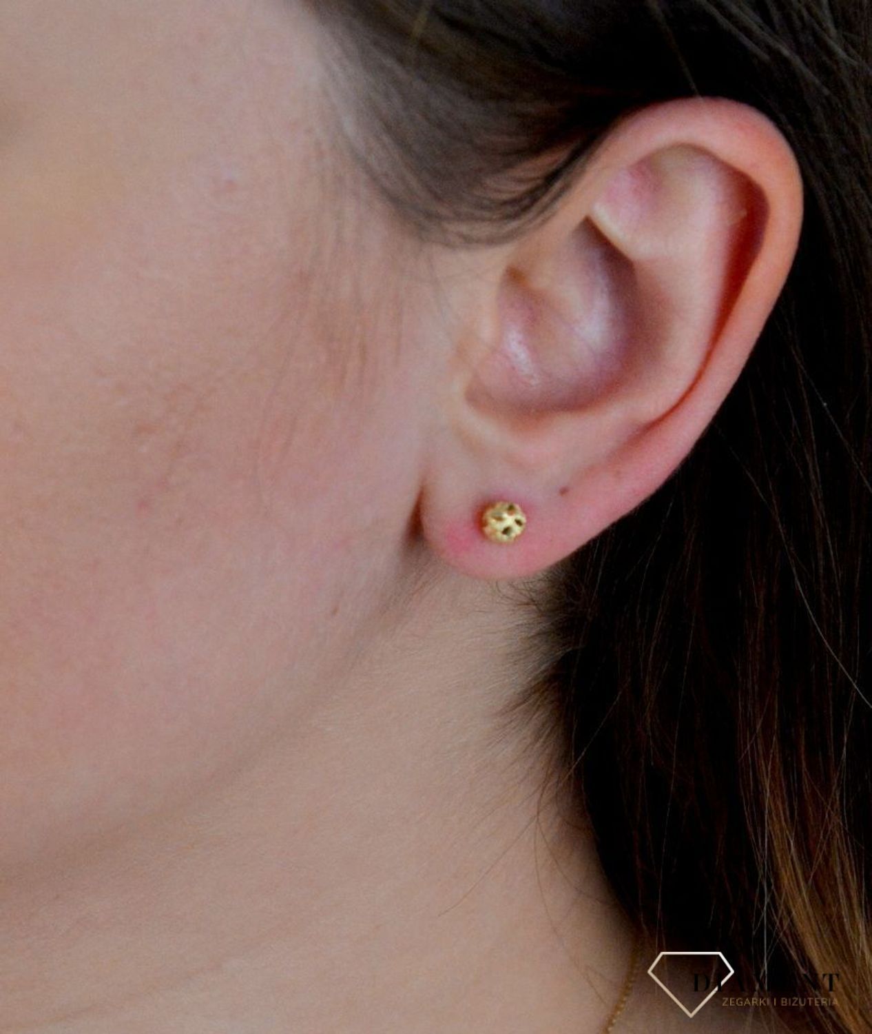 Złote kolczyki 585 grawerowane kulki DIA-KLC-5362-585.jpg