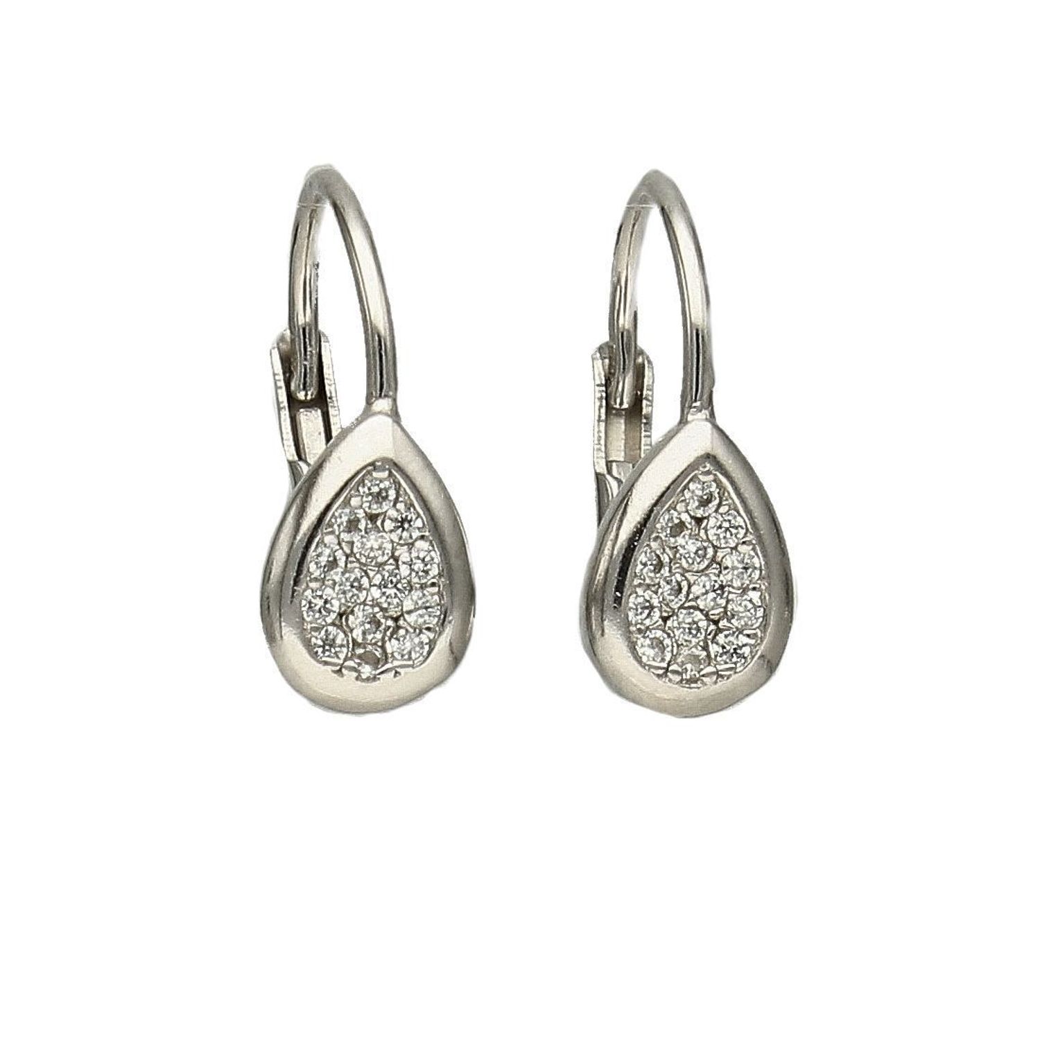 Srebrne kolczyki  Błyszczące łezki  925 DIA-KLC-5404-925.jpg