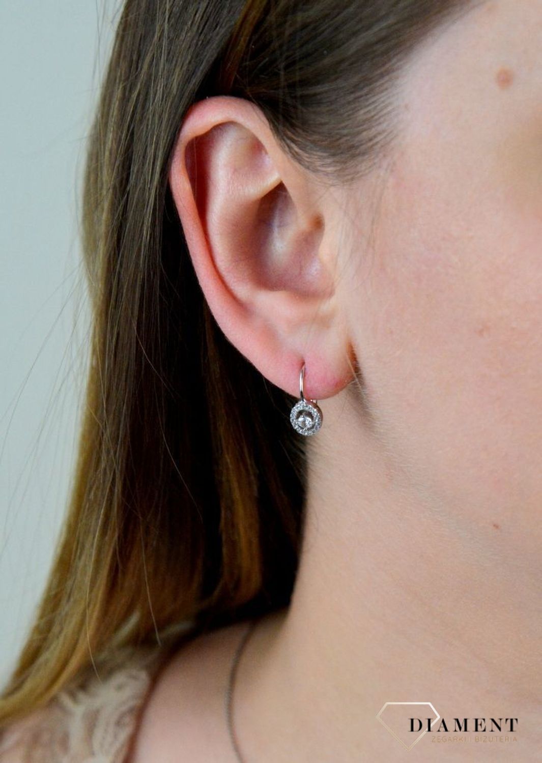 Srebrne kolczyki  Aureola Cyrkonii  925 DIA-KLC-5405-925.jpg