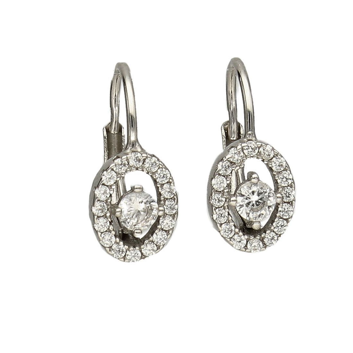 Srebrne kolczyki  Aureola Cyrkonii  925 DIA-KLC-5405-925.jpg