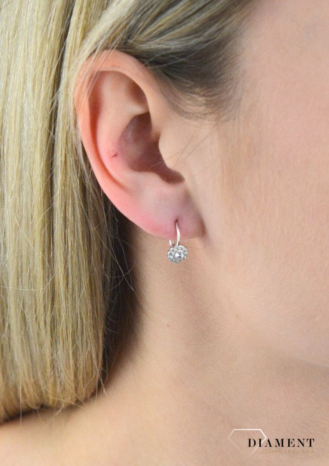 Srebrne kolczyki 925 'Kwiatki z cyrkonii' DIA-KLC-5408-925.jpg