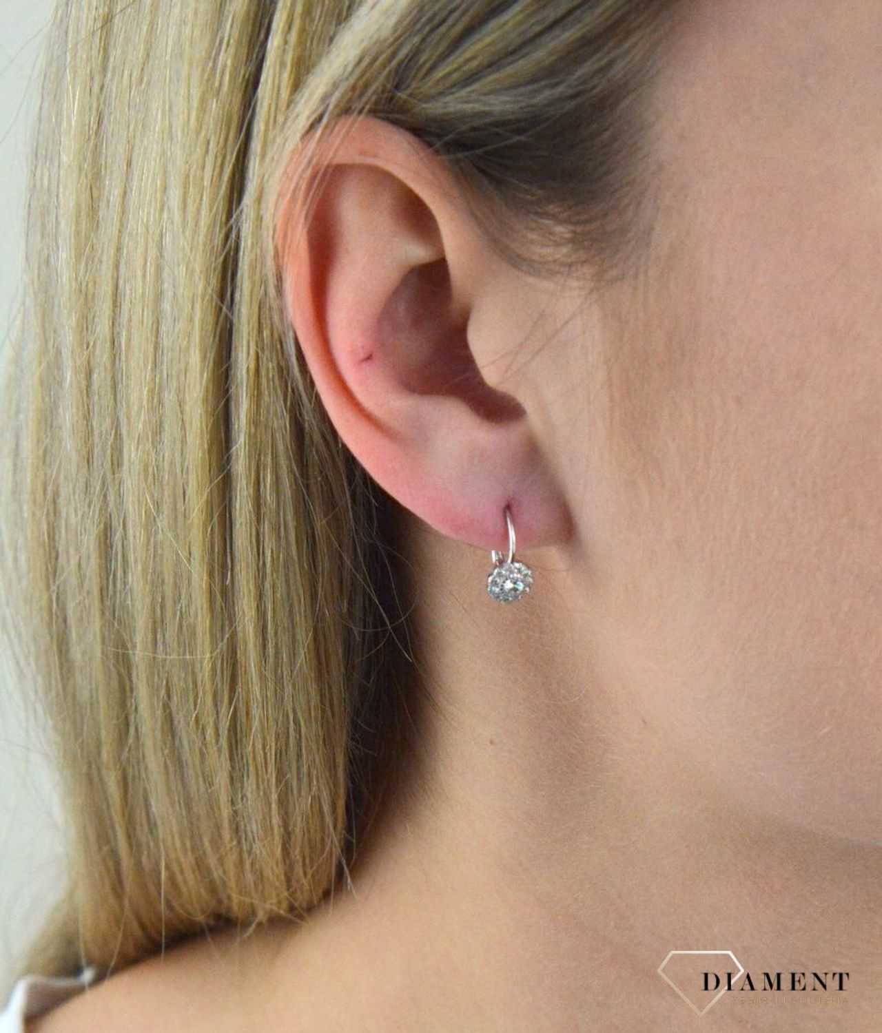 Srebrne kolczyki 925 'Kwiatki z cyrkonii' DIA-KLC-5408-925.jpg