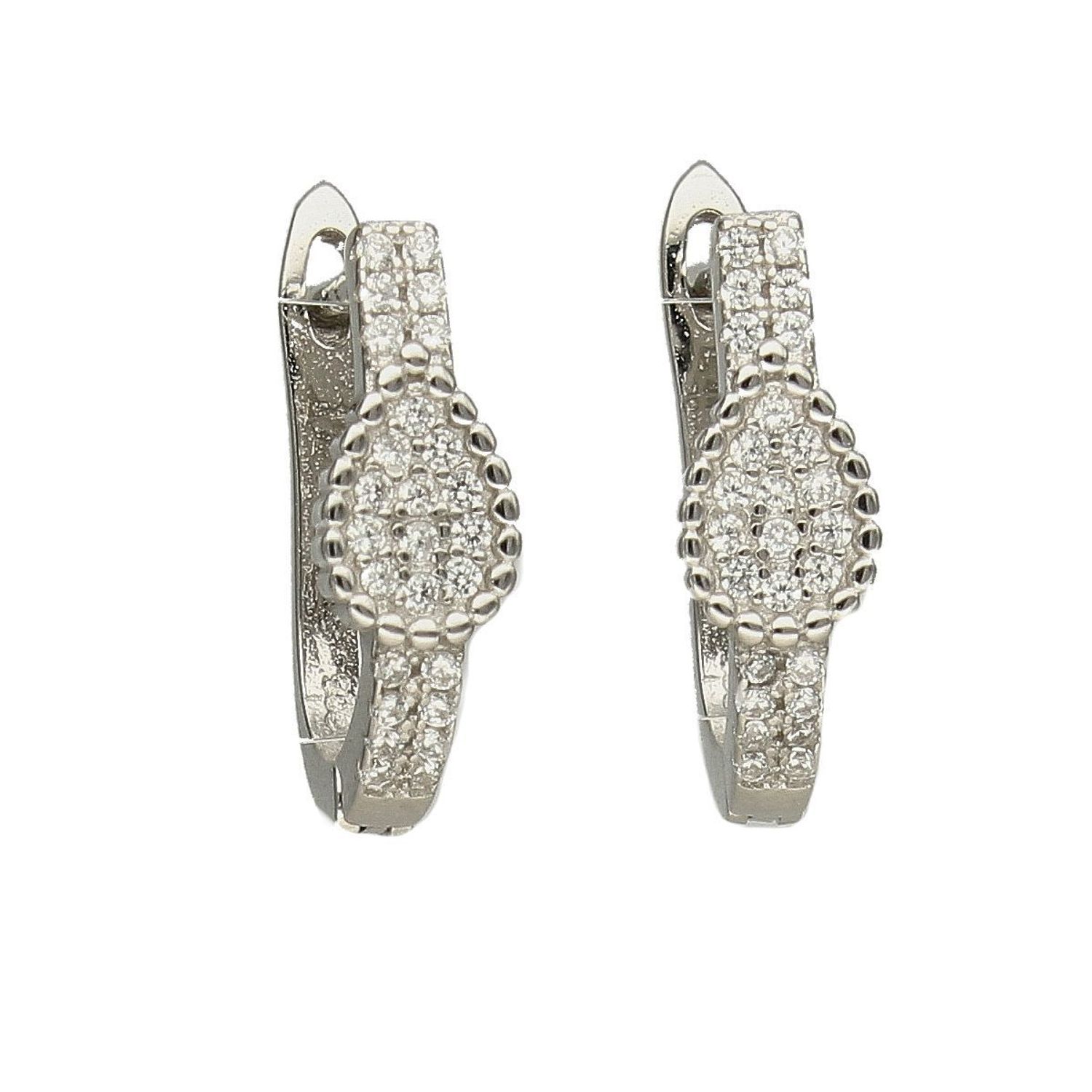 Srebrne kolczyki  Łezka z cyrkoniami  925 DIA-KLC-5409-925.jpg