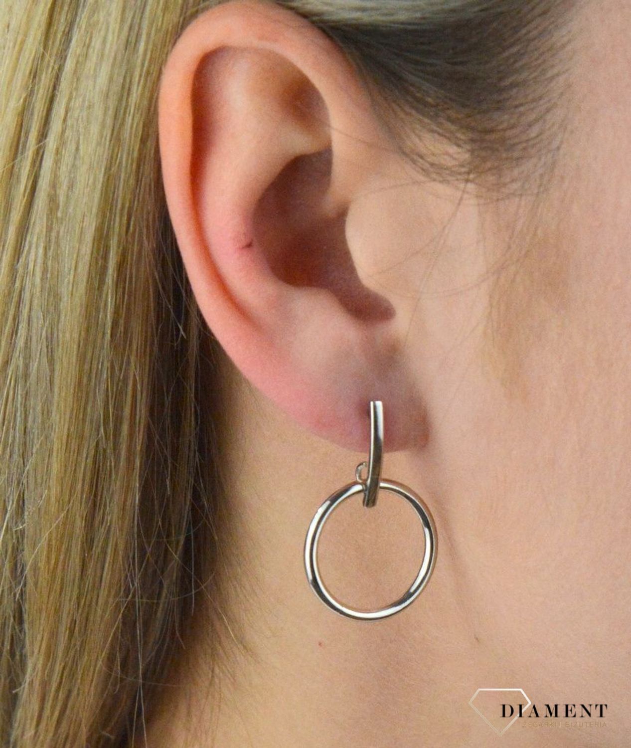 Srebrne kolczyki  Gładkie elementy  925 DIA-KLC-5416-925.jpg