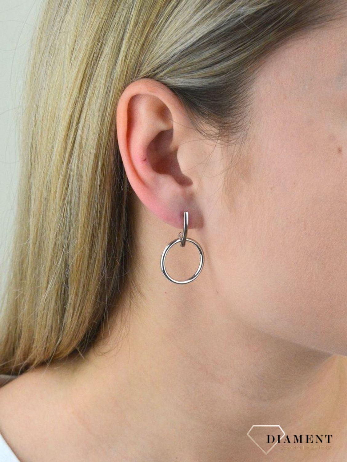 Srebrne kolczyki  Gładkie elementy  925 DIA-KLC-5416-925.jpg