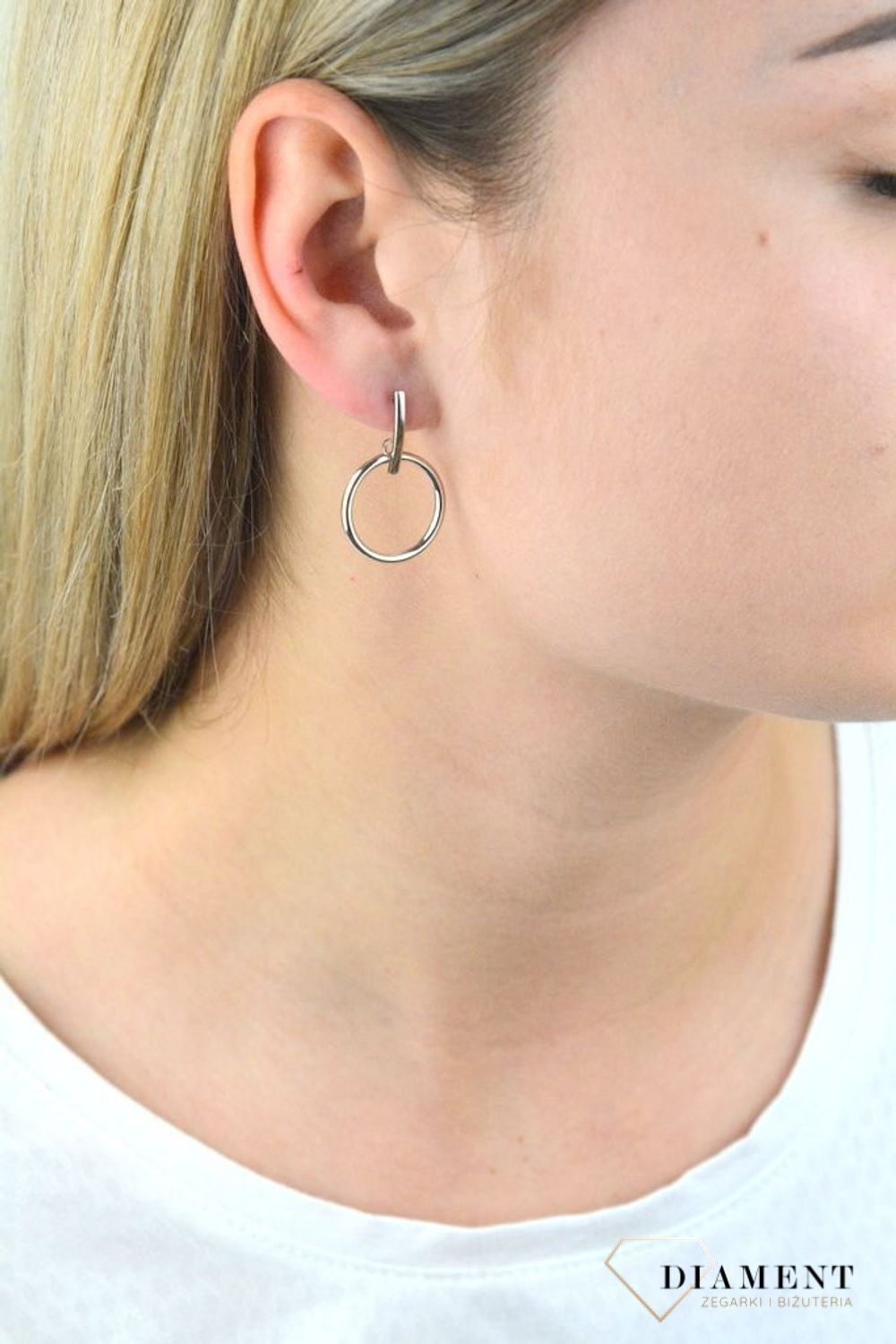 Srebrne kolczyki  Gładkie elementy  925 DIA-KLC-5416-925.jpg