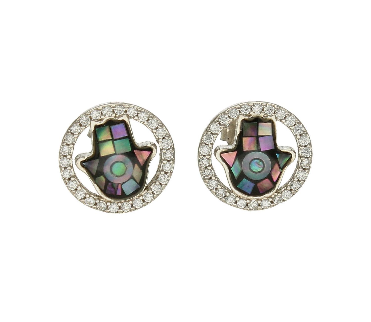 Kolczyki srebrne okrągłe RĘKA FATIMY DIA-KLC-5417-925  ✓Srebrne Kolczyki Damskie w Sklepie z Biżuterią zegarki-diament.pl✓Piękne i Eleganckie Kolczyki dla Kobiet✓Prawdziwe Srebro✓Darmowa wysyłka✓.jpg