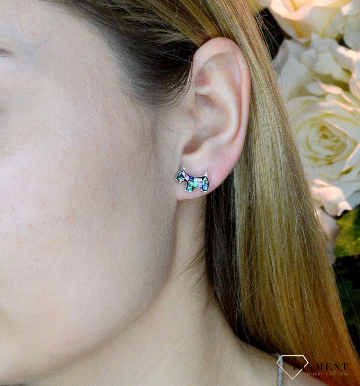 Kolczyki srebrne w kształcie pieska DIA-KLC-5426-925 ✓Srebrne Kolczyki Damskie w Sklepie z Biżuterią zegarki-diament.pl✓Piękne Kolczyki dla Kobiet✓Prawdziwe Srebro✓Darmowa wysyłka✓.jpg