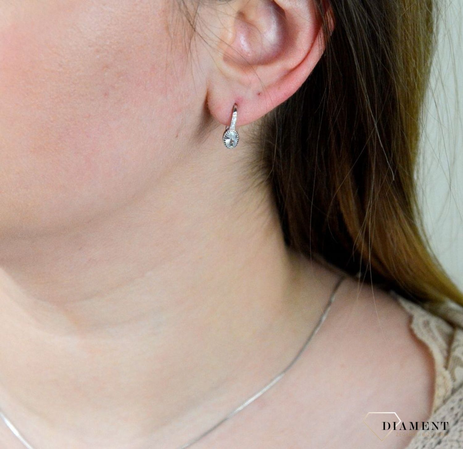 Srebrne kolczyki z cyrkonią angielskie zapięcie DIA-KLC-5440-925.jpg
