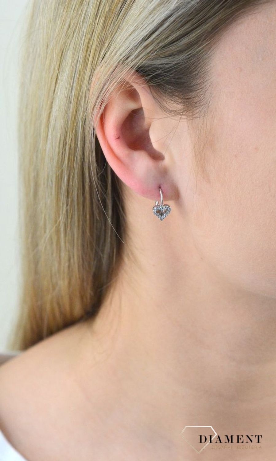 Srebrne kolczyki 925 'Błyszczące serduszka' DIA-KLC-5441-925.jpg