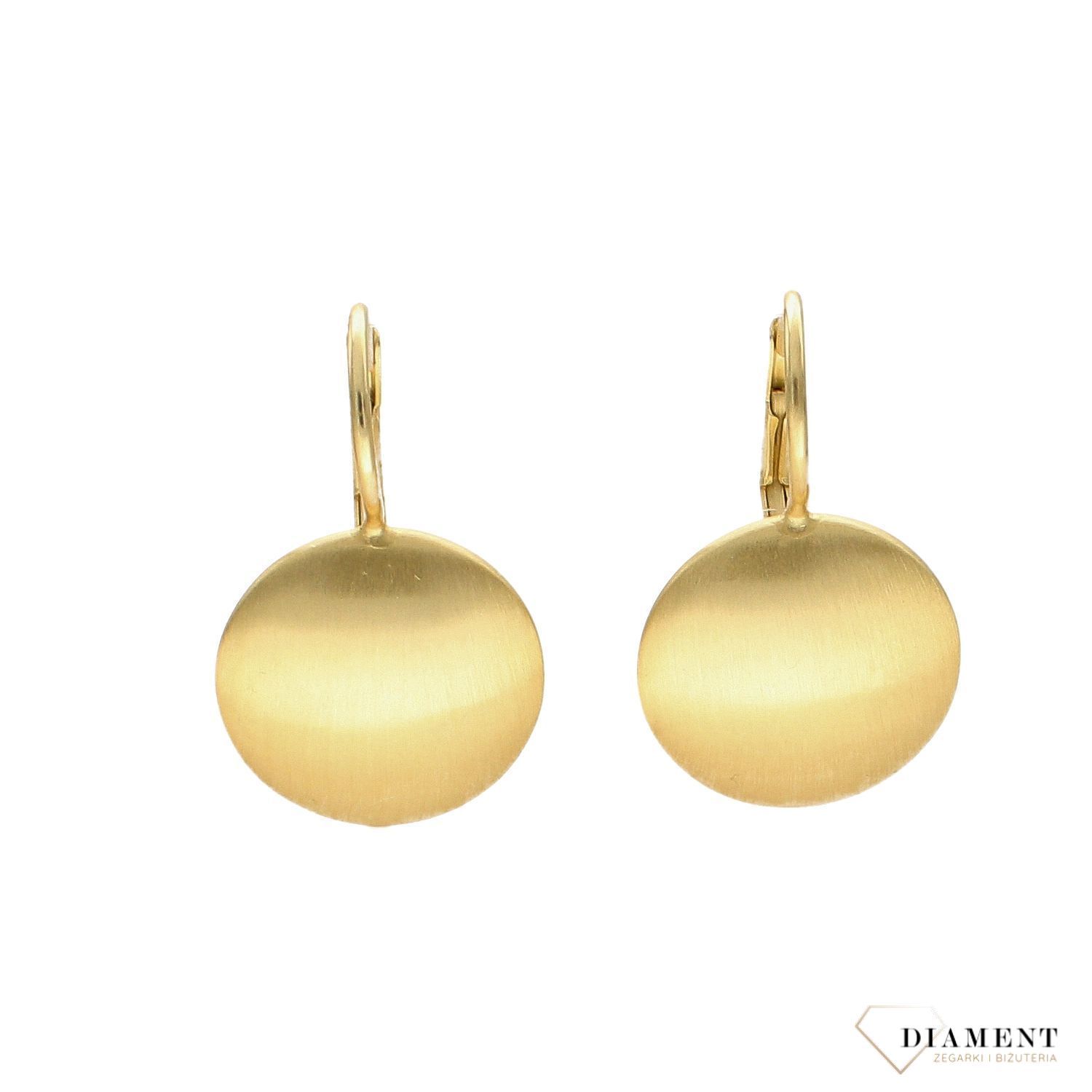 Pozłacane Kolczyki Guziczki Dall'acqua Sublime  925 DIAMENT DIA-KLC-5556-925.jpg