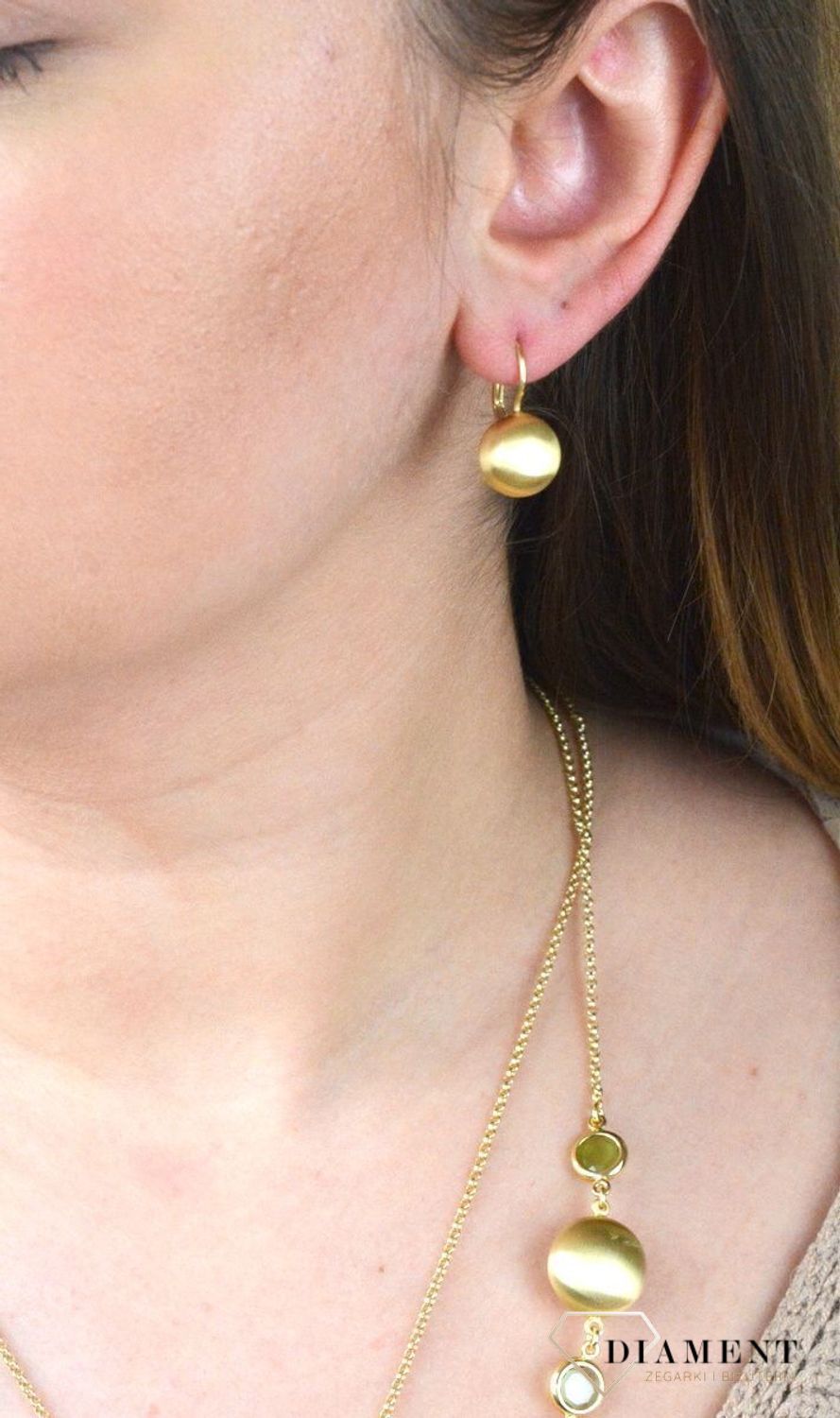 Pozłacane Kolczyki Kuleczki Dall'acqua Sublime  925 DIAMENT DIA-KLC-5557-925.jpg