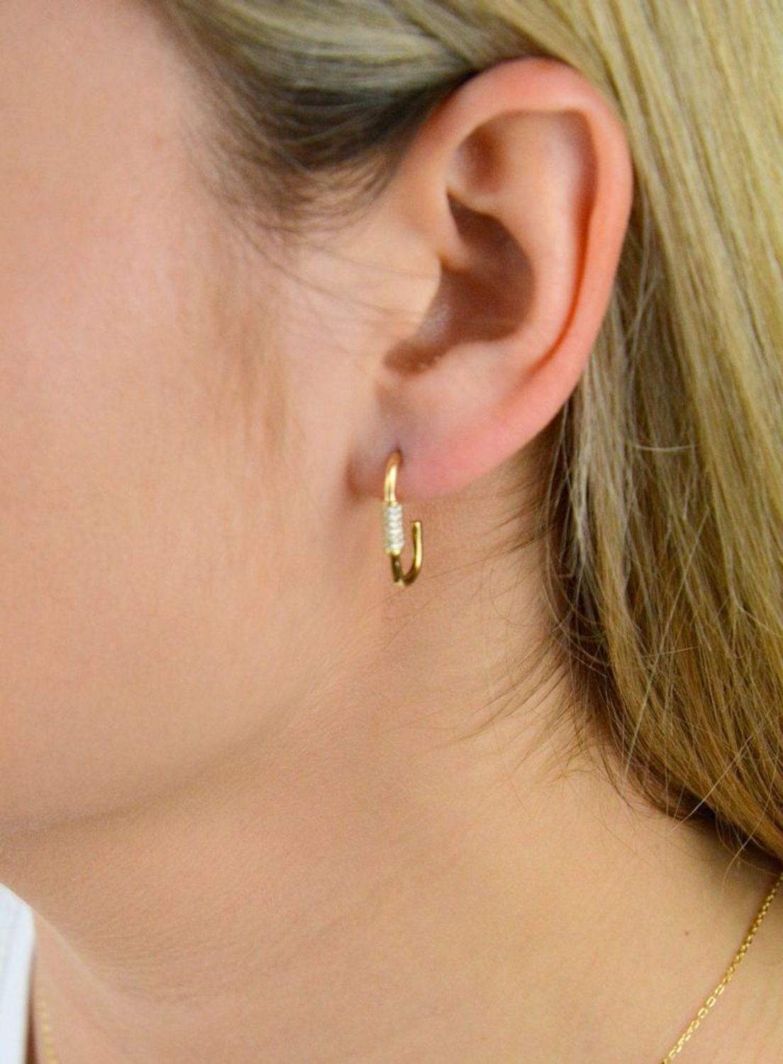 Kolczyki pozłacane  Haczyki z cyrkoniami  925 DIA-KLC-5951-925. Biżuteria wykonana z najwyższej próby srebra pokryta pozłoceniem w odcieniu żółtego złota1.jpg