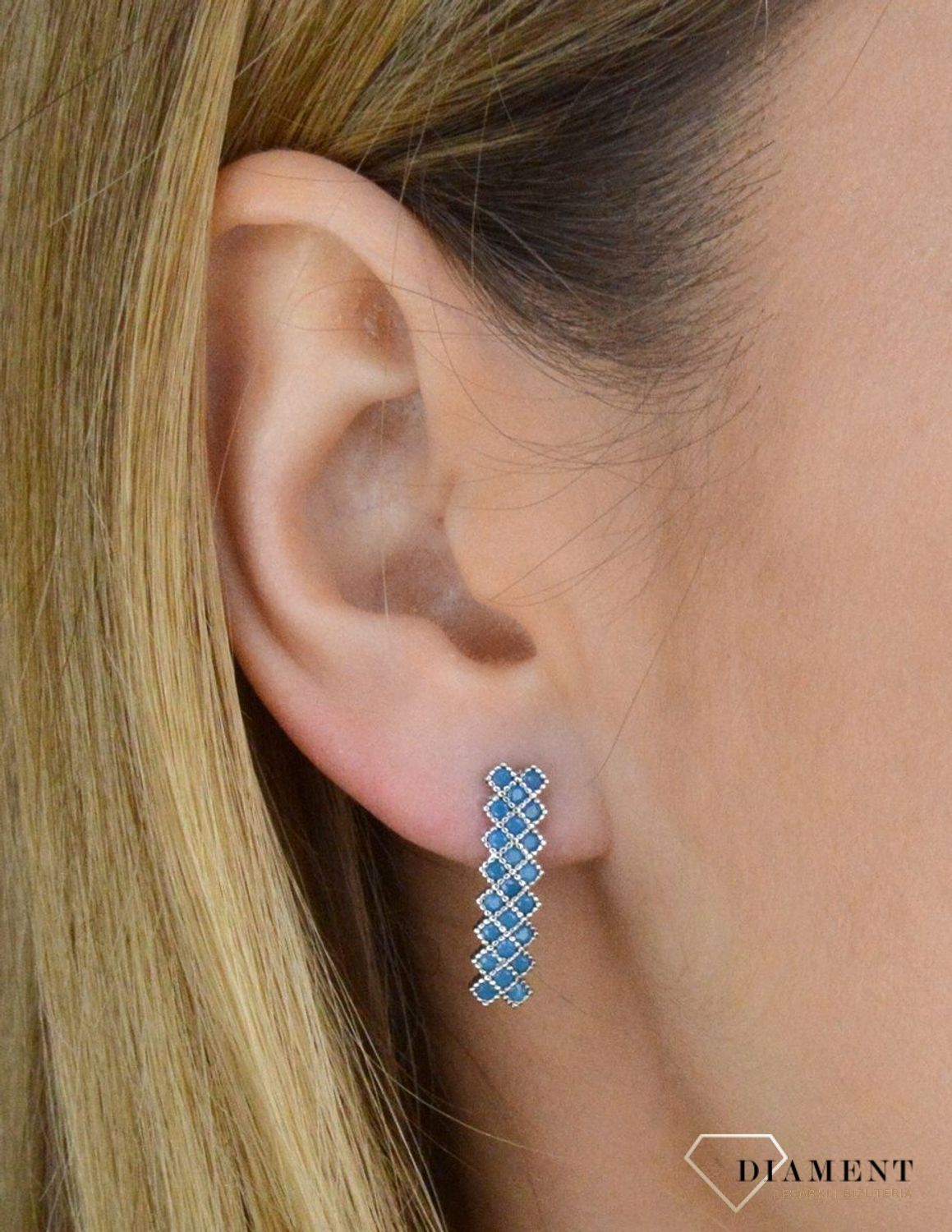 Srebrne kolczyki turkusowe prostokąciki DIA-KLC-6122-925.jpg