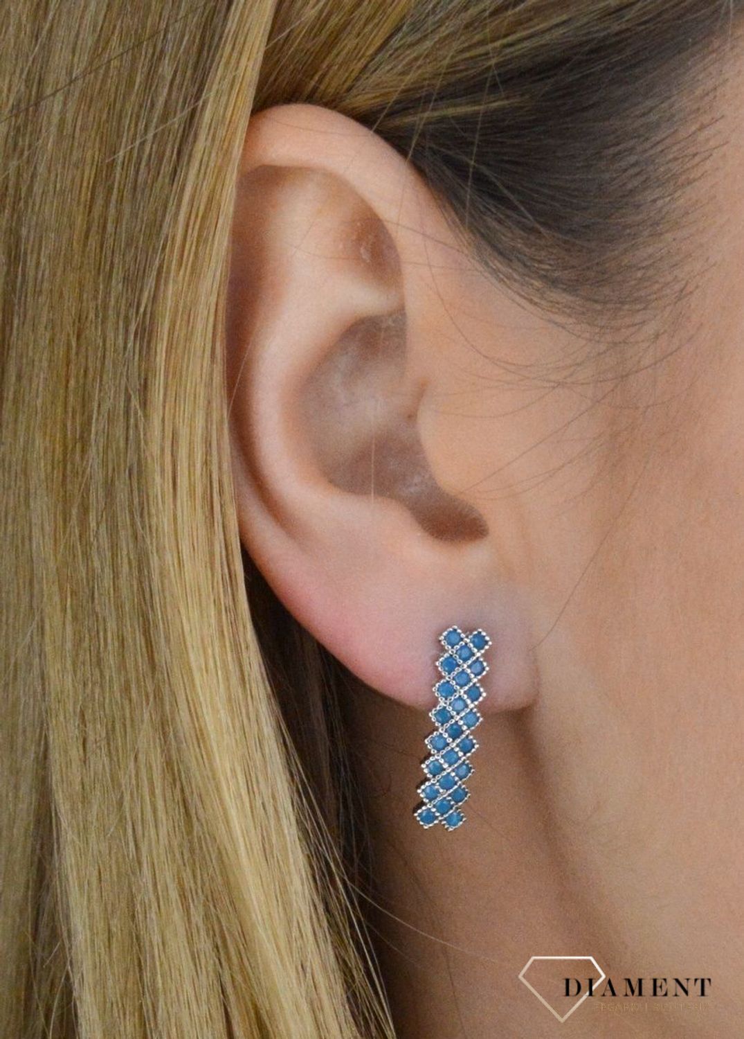 Srebrne kolczyki turkusowe prostokąciki DIA-KLC-6122-925.jpg