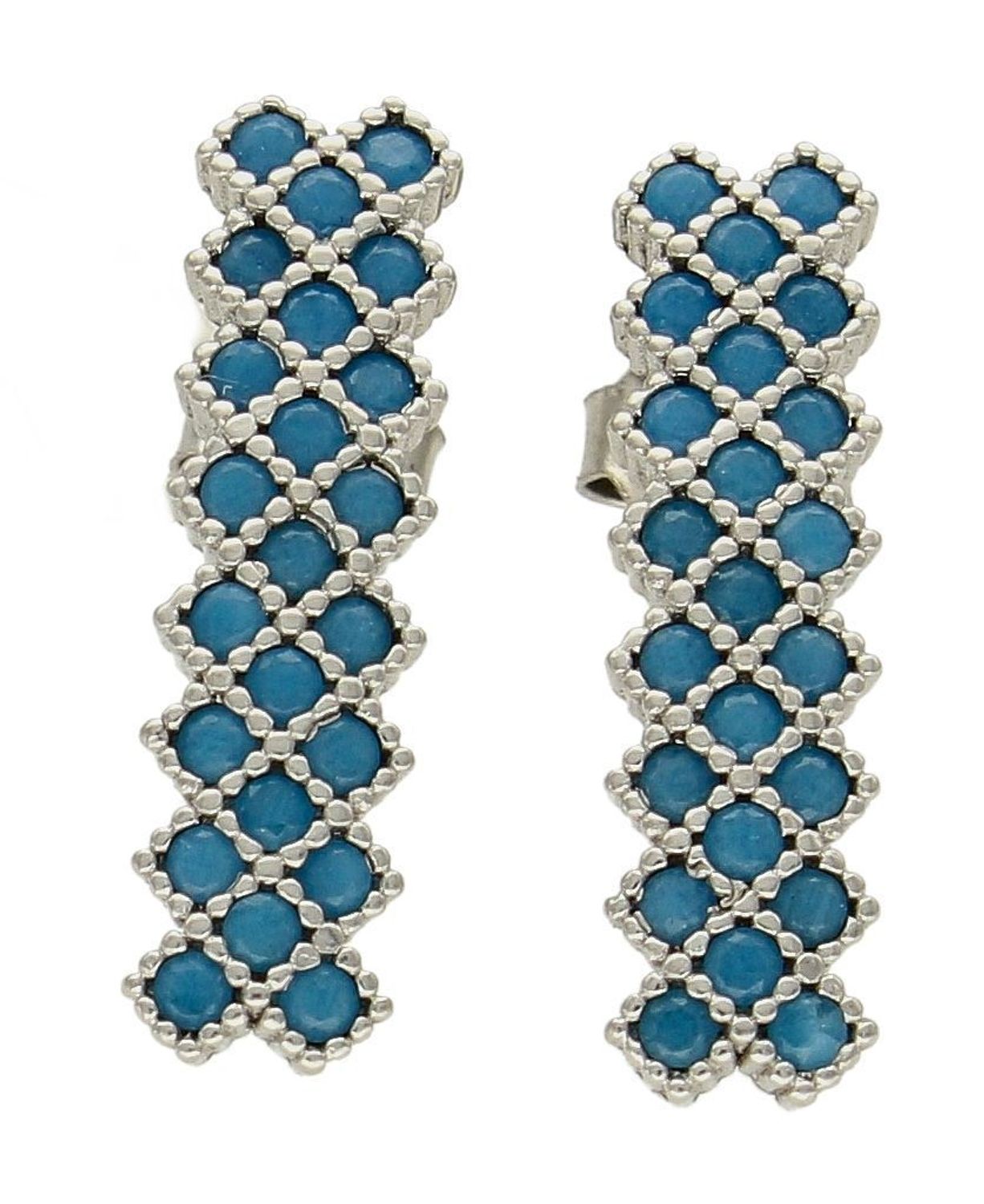 Srebrne kolczyki turkusowe prostokąciki DIA-KLC-6122-925.jpg