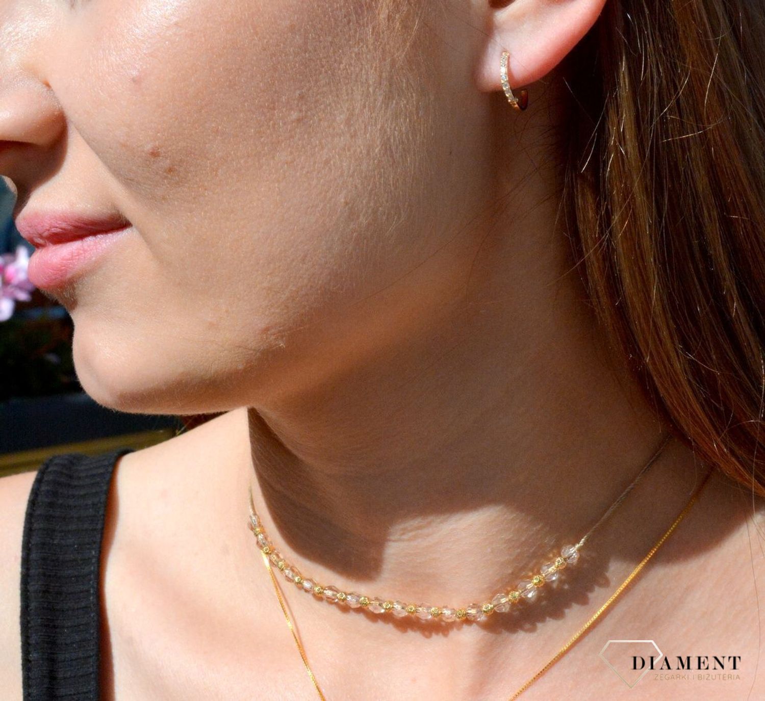 Złote kolczyki koła próby 585  DIA-KLC-6164-585. Eleganckie, złote kolczyki koła wykonane z najwyższej jakości złota próby 585 o wadze około 0,80 gram. Średnica kolczyków wynosi 1,2 cm..jpg