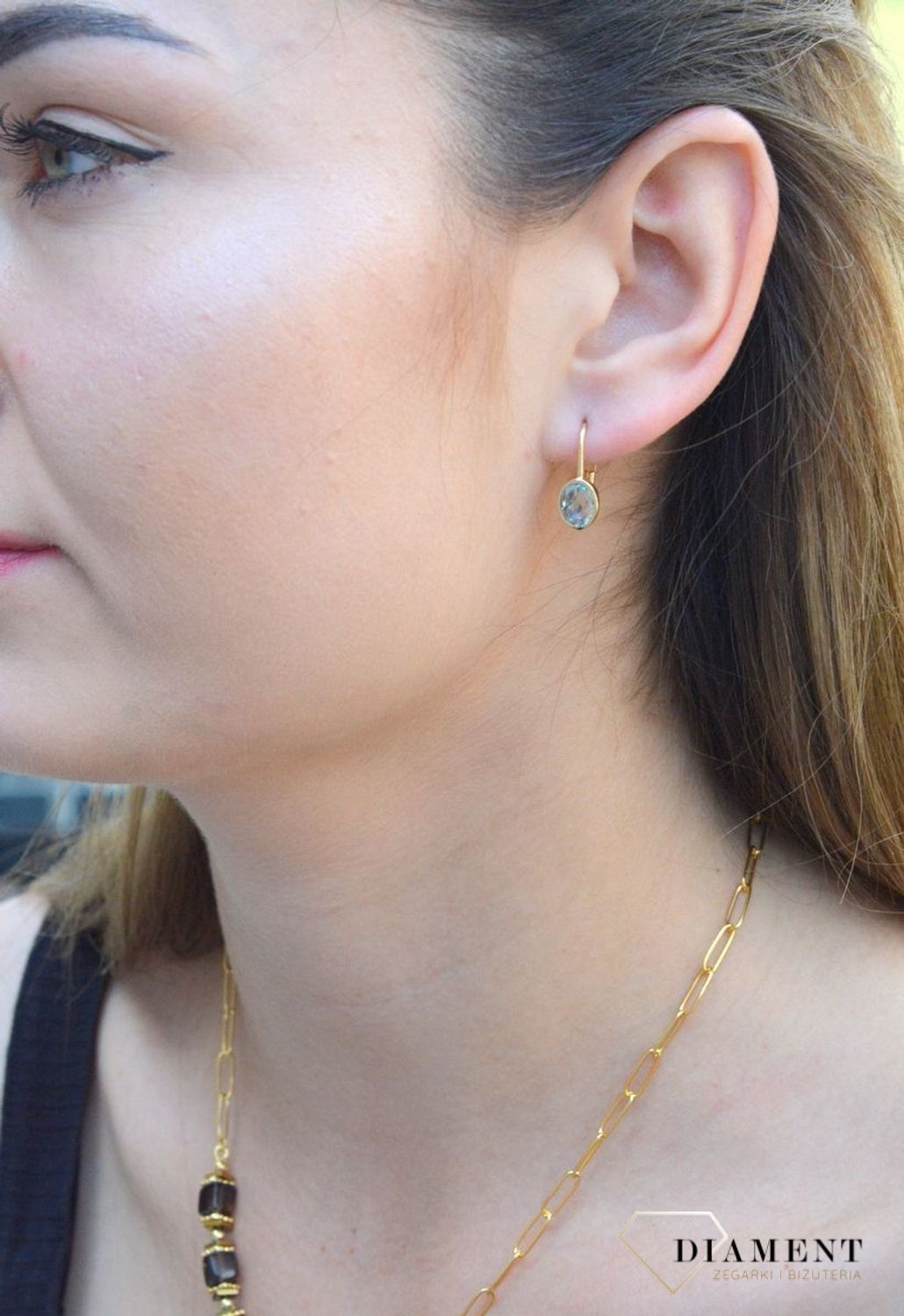 Złote kolczyki 585 błękitne cyrkonie DIA-KLC-6165-585. Kolczyki złote w Sklepie z Biżuterią zegarki-diament.pl✓ Piękne Kolczyki dla Kobiet✓ Prawdziwe Złoto✓ Złote kolczyki.jpg