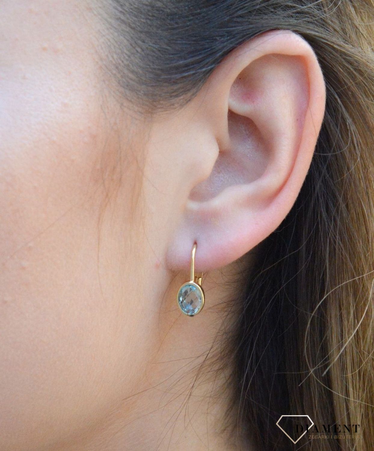 Złote kolczyki 585 błękitne cyrkonie DIA-KLC-6165-585. Kolczyki złote w Sklepie z Biżuterią zegarki-diament.pl✓ Piękne Kolczyki dla Kobiet✓ Prawdziwe Złoto✓ Złote kolczyki.jpg