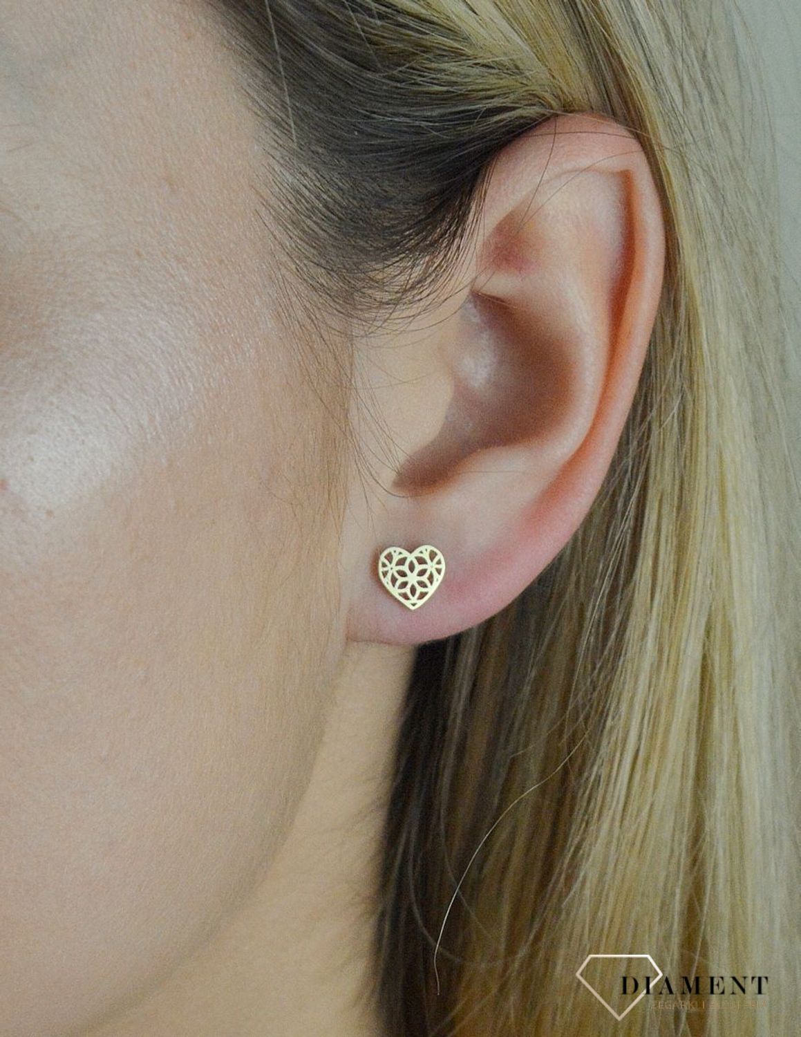 Złote kolczyki wkrętki df585 ażurowe serduszka DIA-KLC-6166-585.jpg