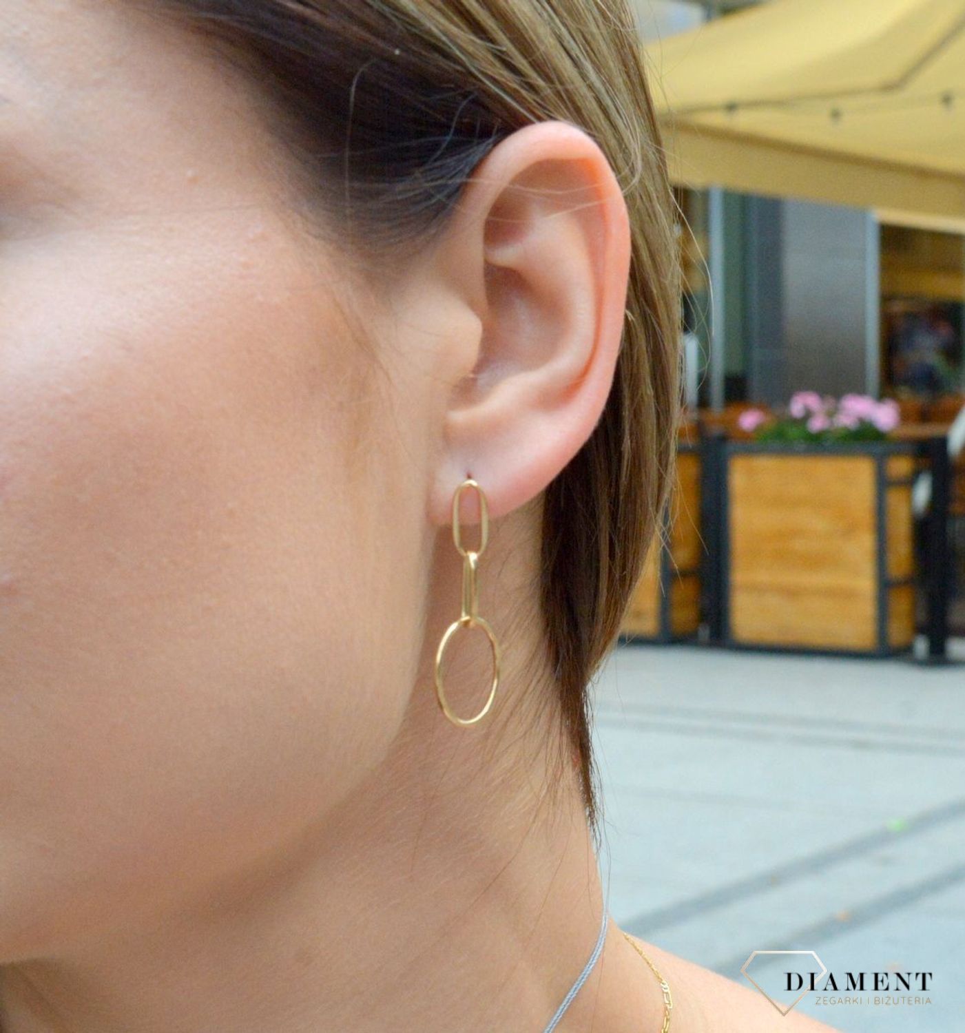Wiszące kolczyki złote damskie próby 585dv DIA-KLC-6169-585.jpg
