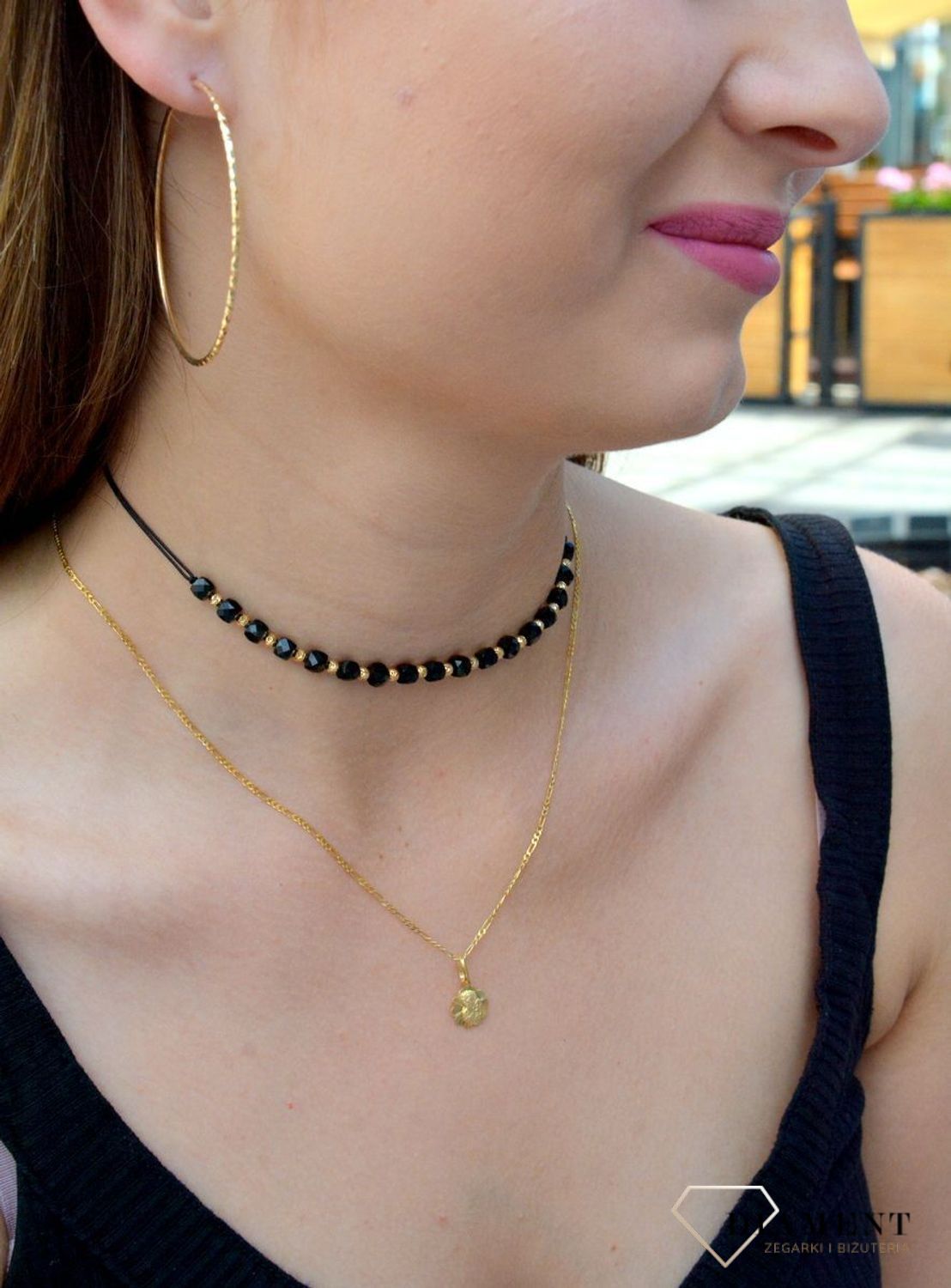 Złote kolczyki 585 duże koła grawerowane 5,5 cm DIA-KLC-6173-585. Złote kolczyki koła. Kolczyki złote grawerowane. Kolczyki złote duże koła. Złote kolczyki klastyczne. Idealne kolczyki dla kobiety.jpg